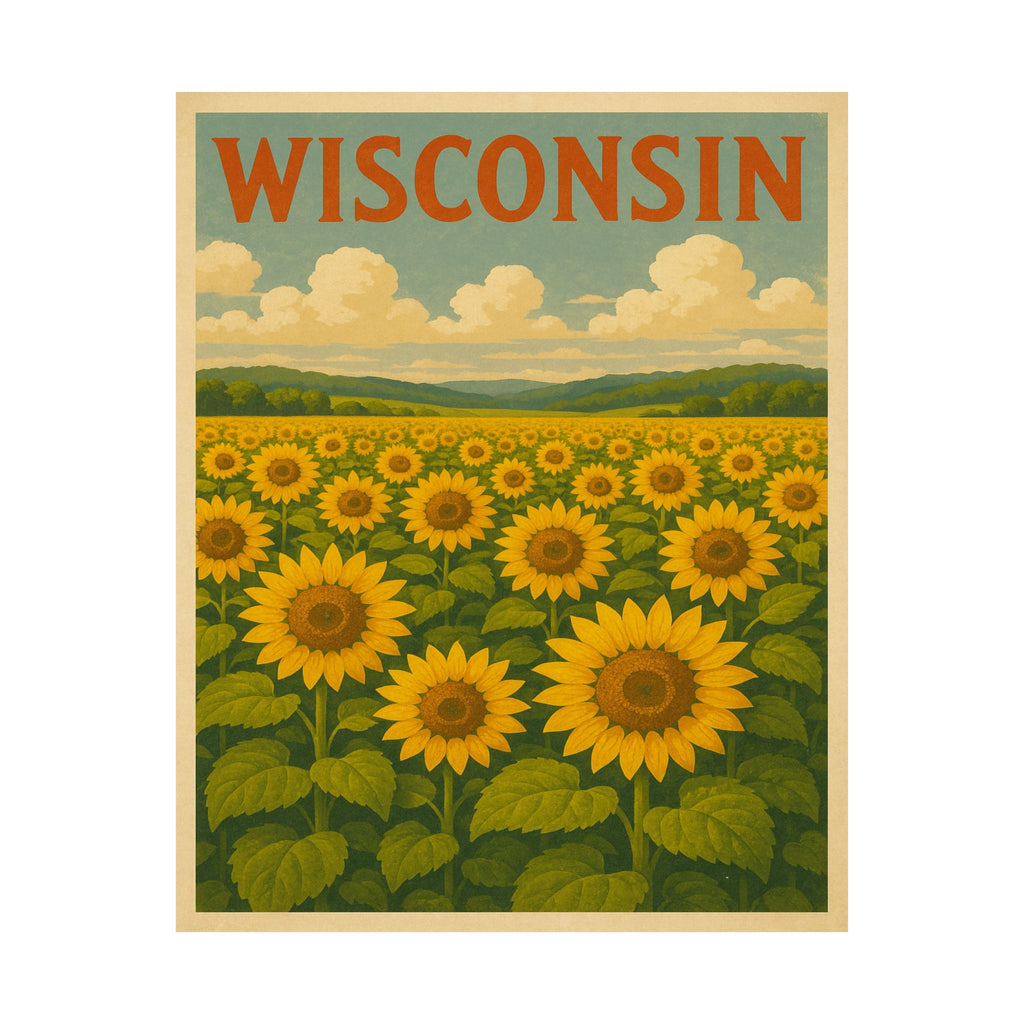 Cityscape Print - Wisconsin Sunflowers