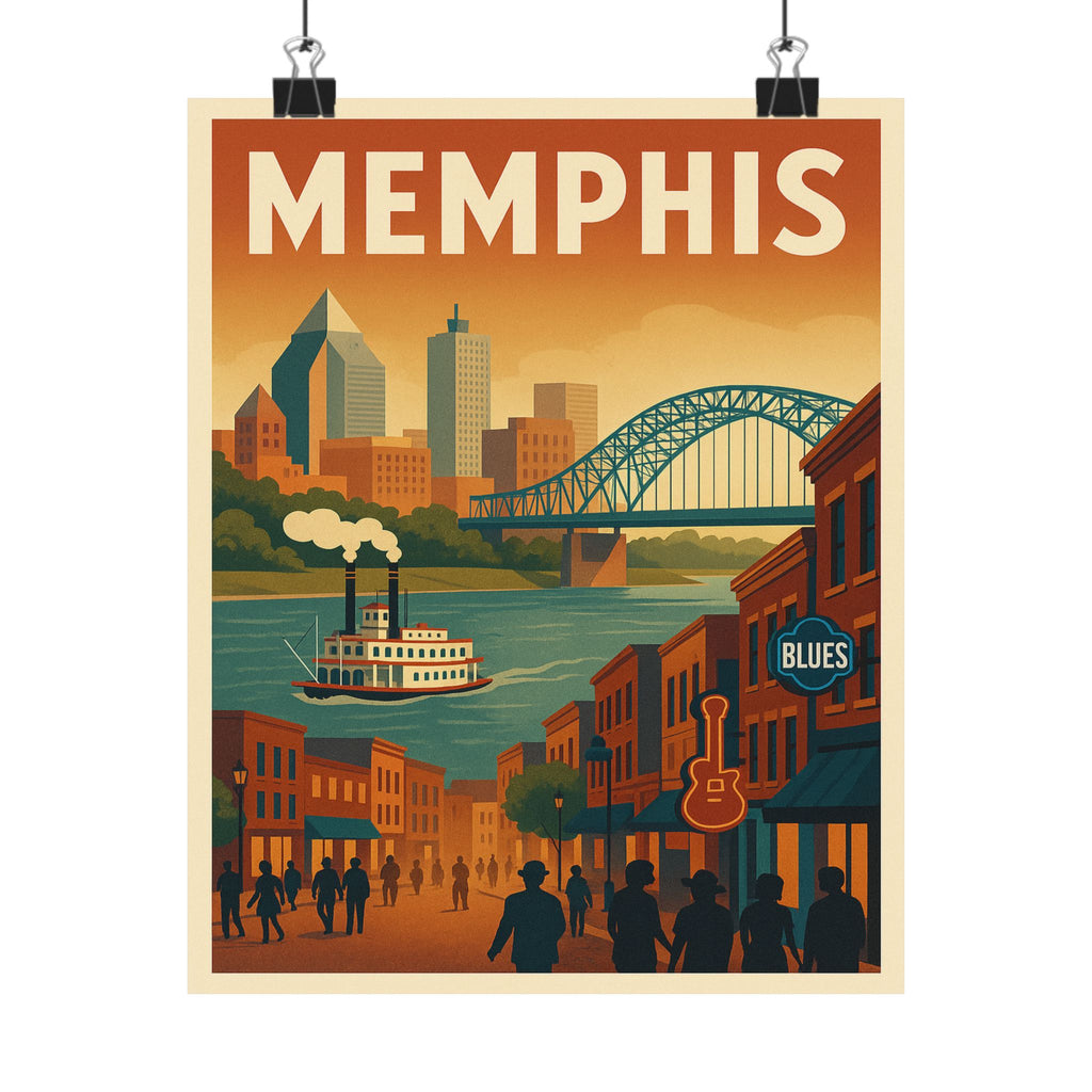Cityscape Print - Memphis Riverboat