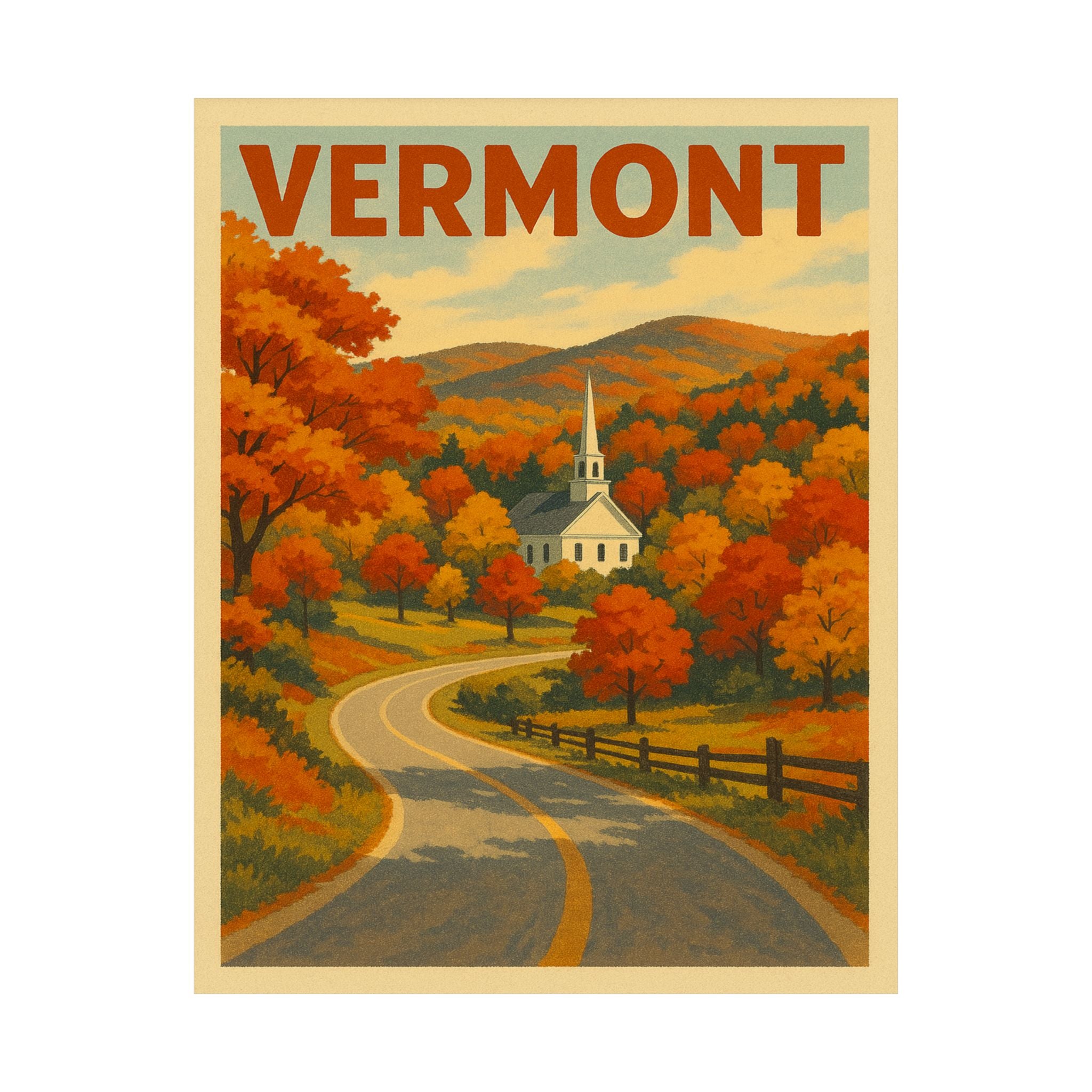 Cityscape Print - Vermont