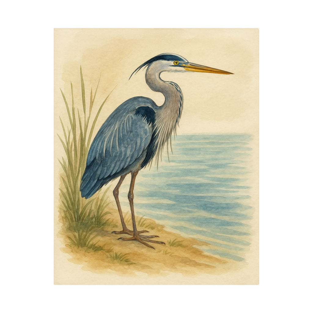 Wildlife Print - Beach Herron