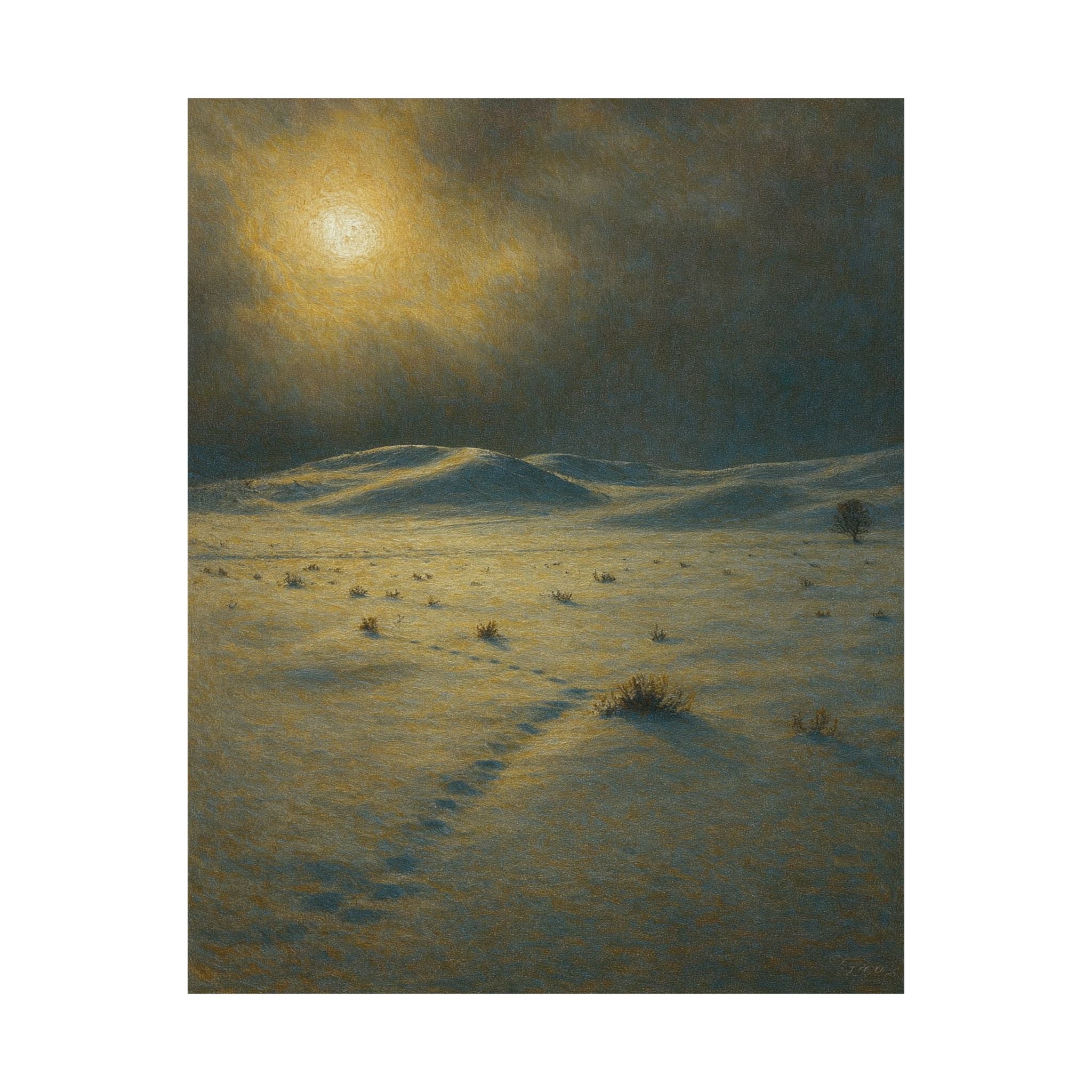 Nature Print - Yellowstone Moonlight