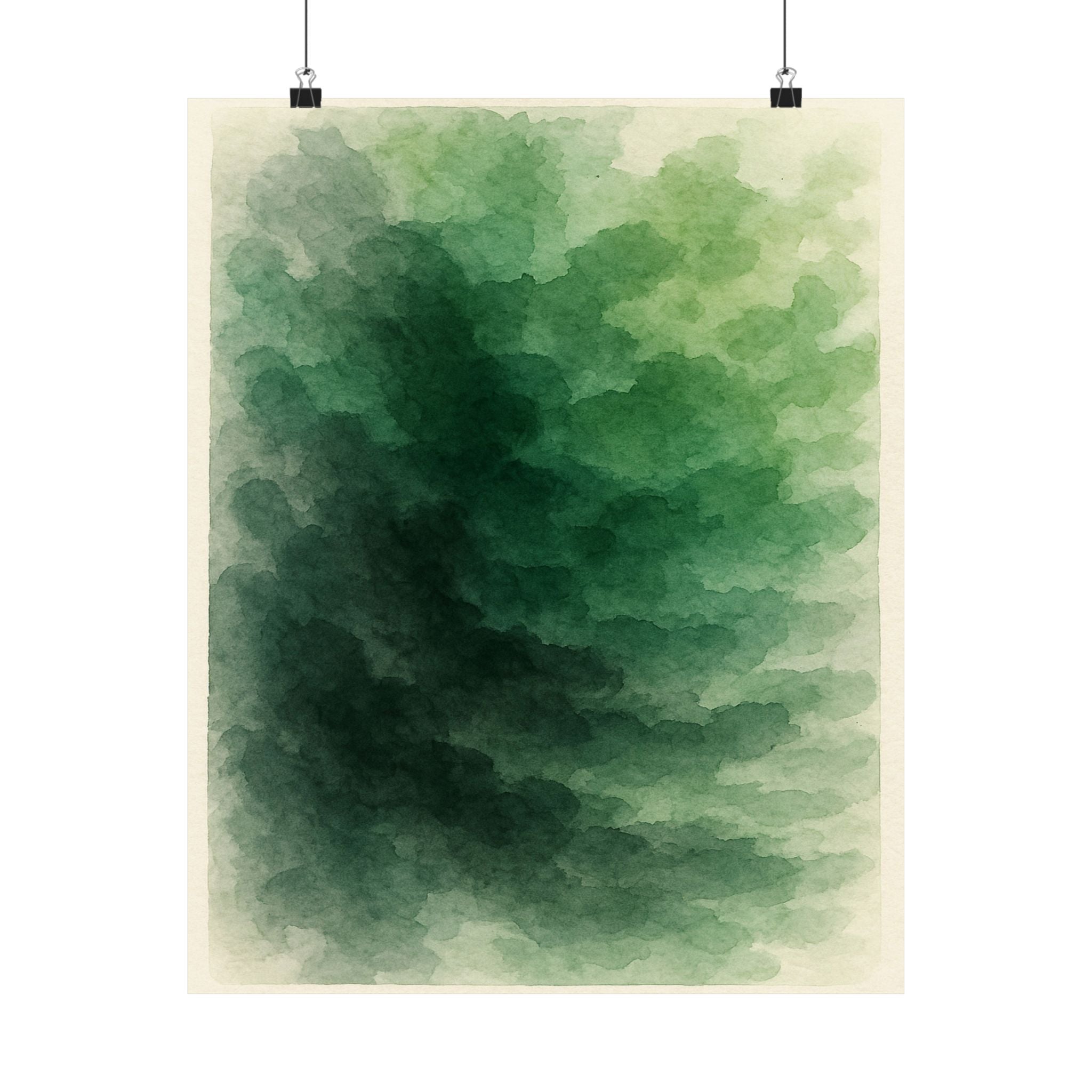Abstract Art - Green Watercolor 1