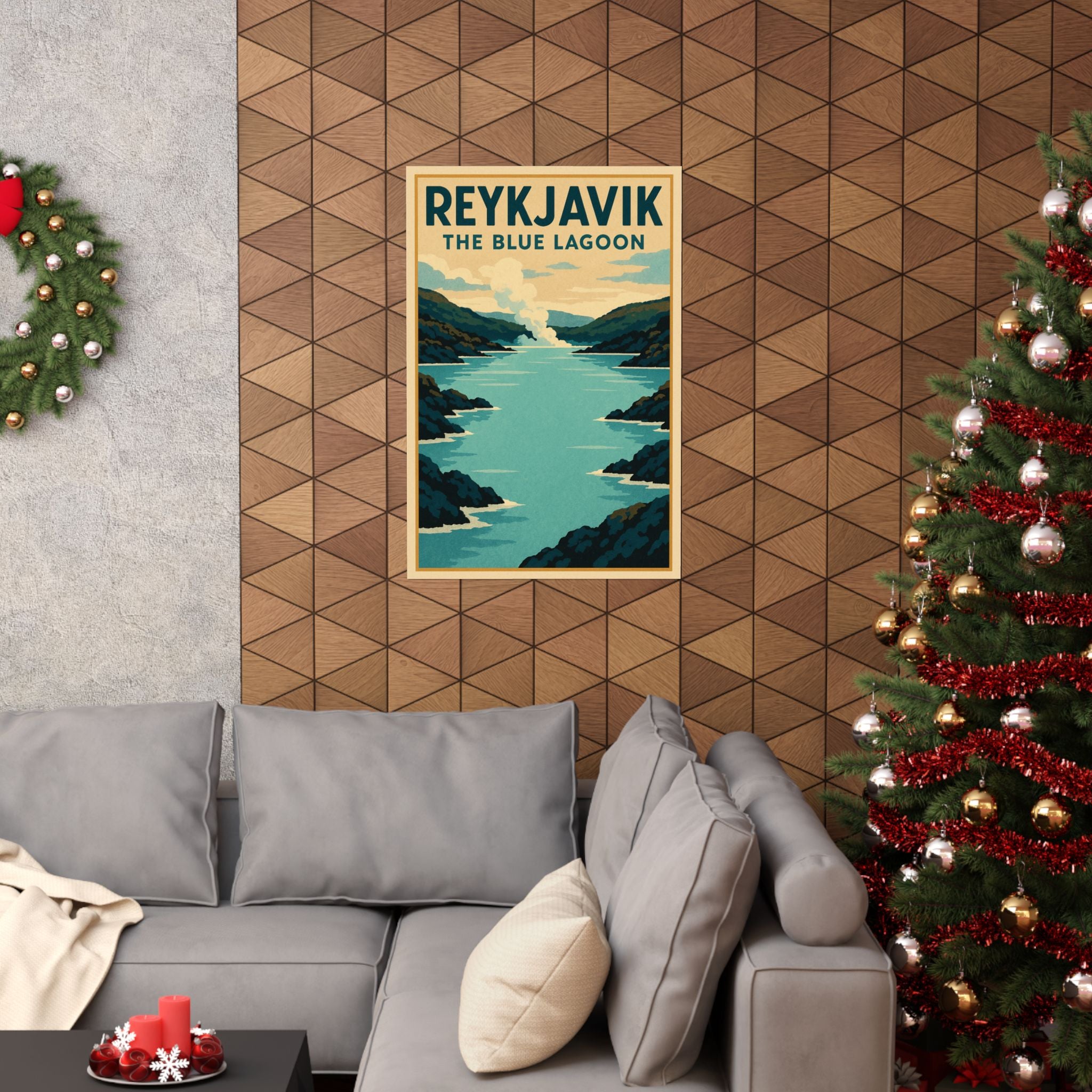 Cityscape Print - Reykjavik Blue Lagoon