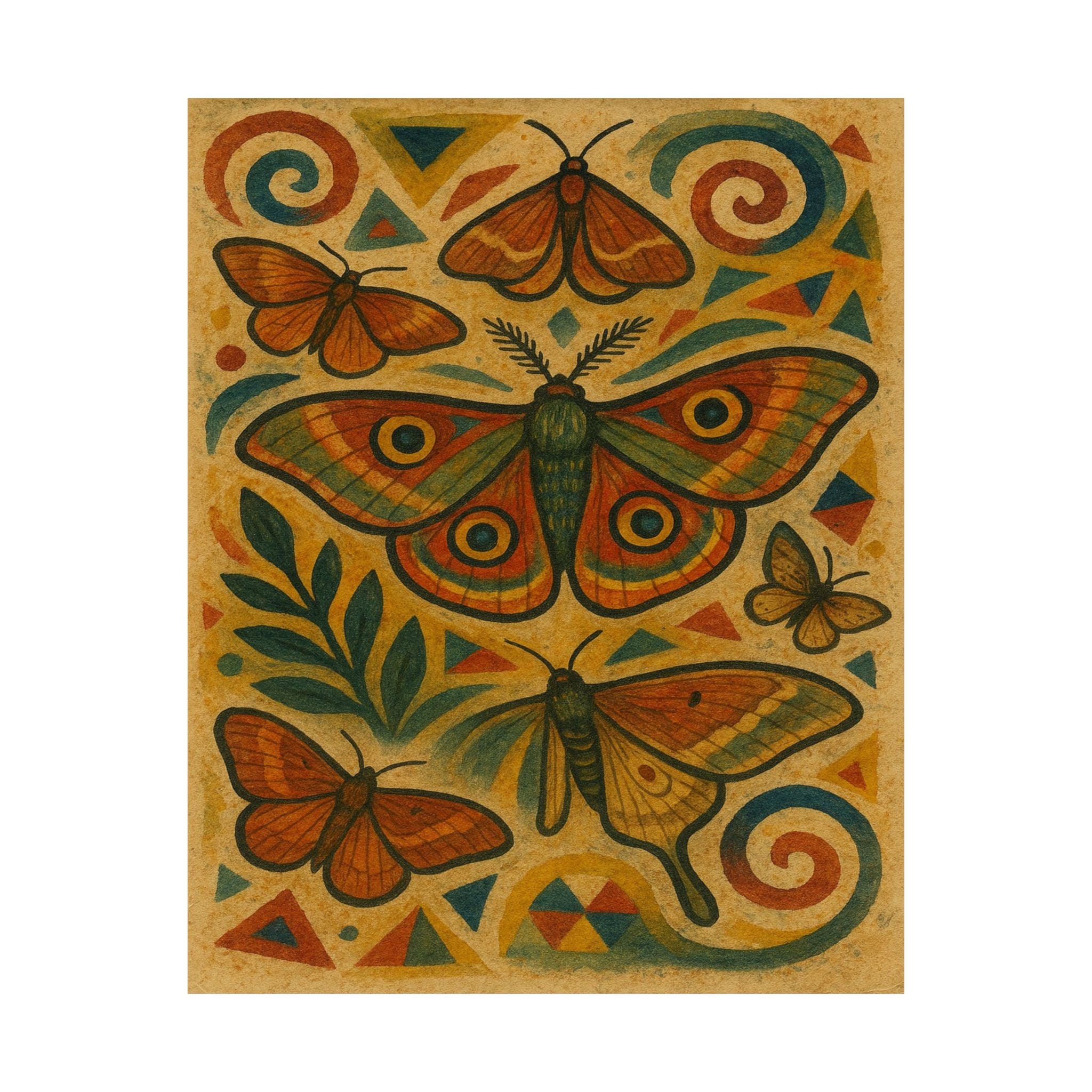 Abstract Print - Geometric Moth
