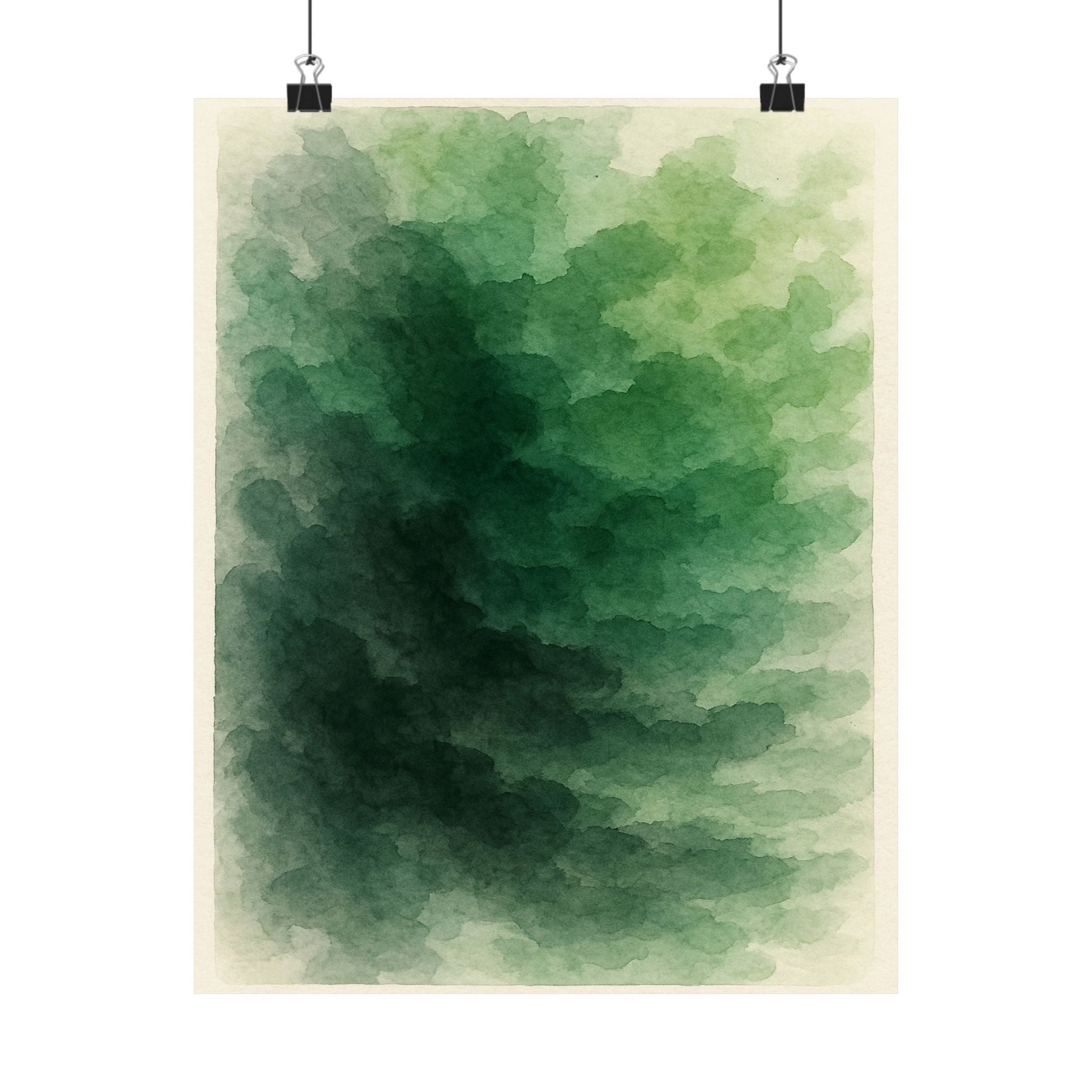 Abstract Art - Green Watercolor 1