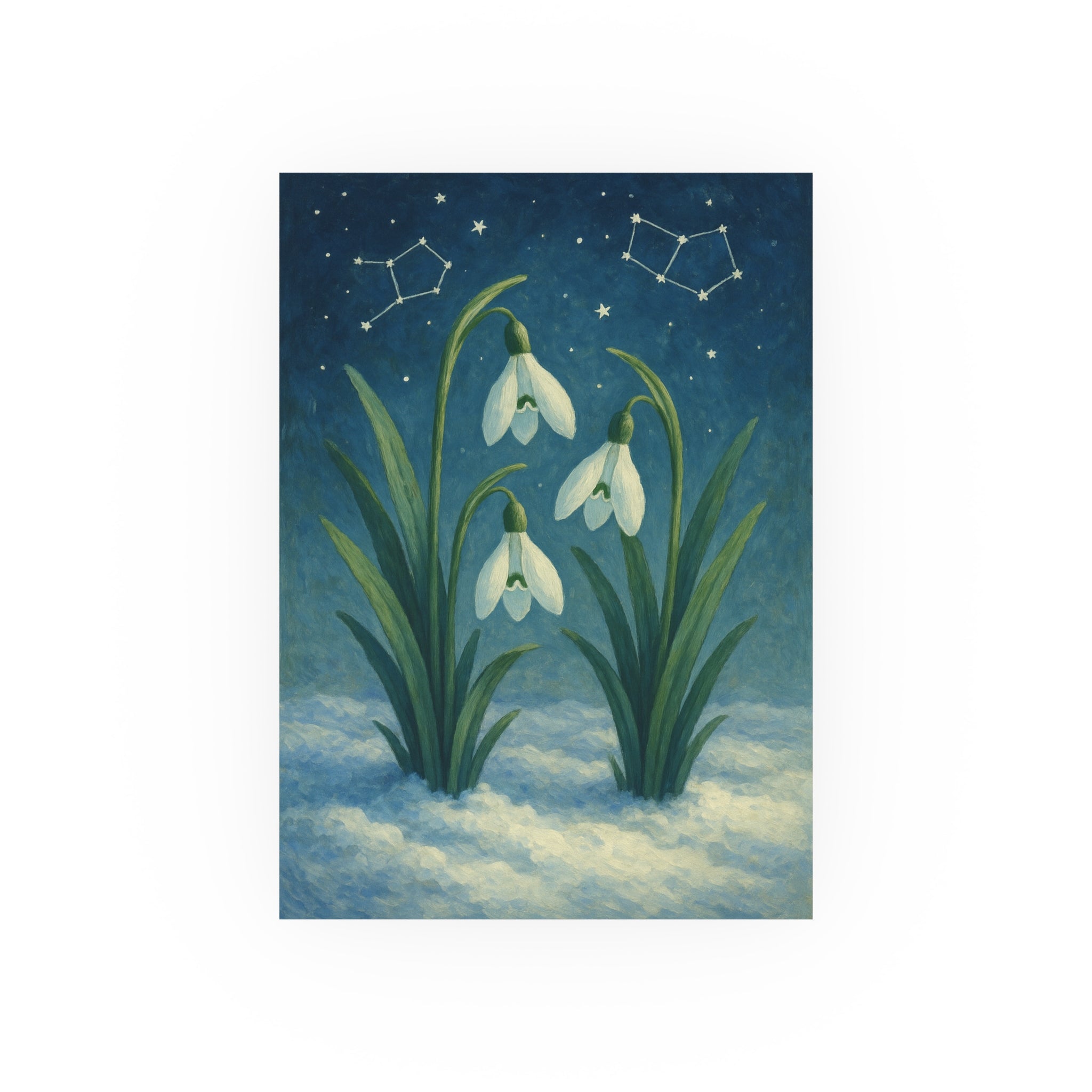 Nature Print - Snowdrop Flowers