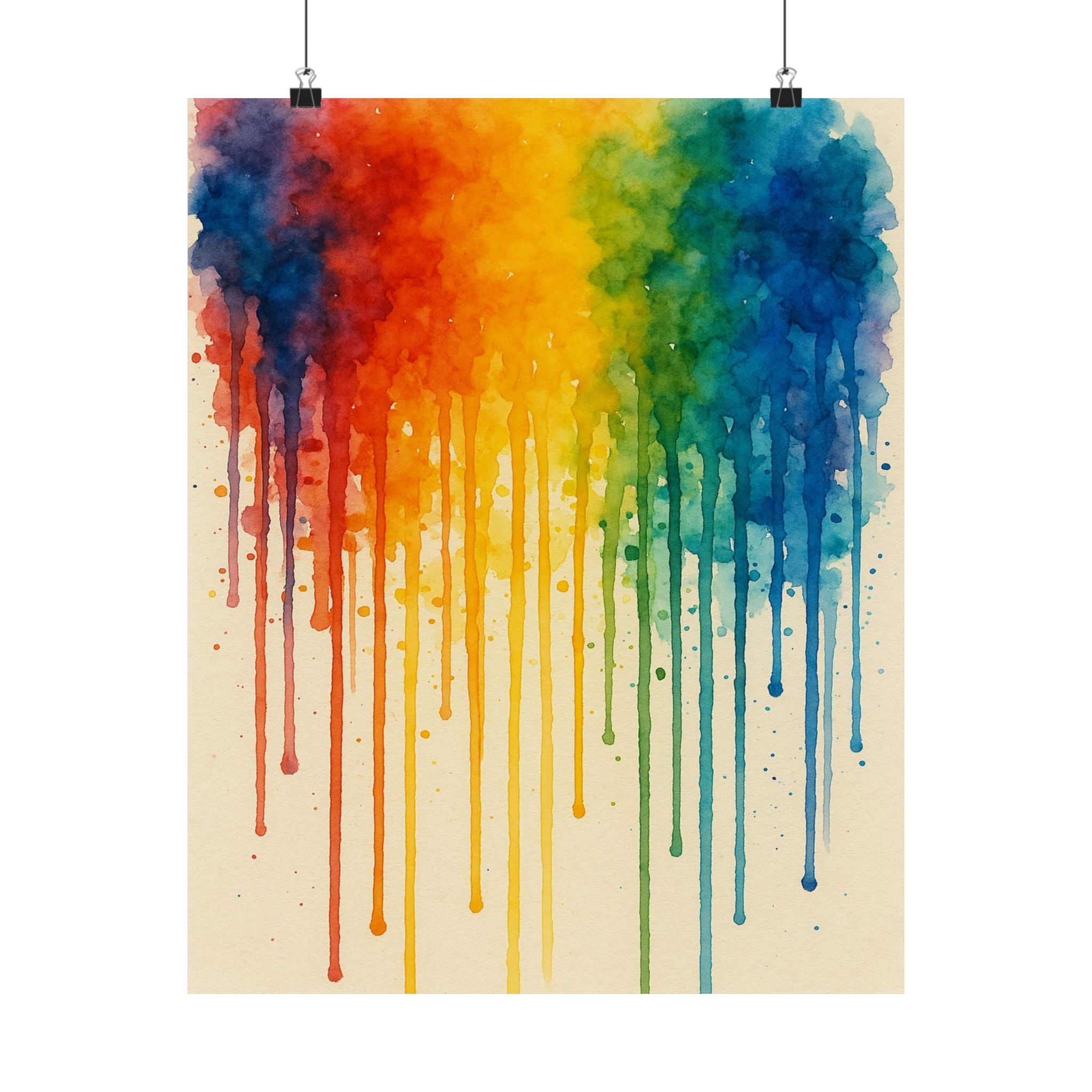 Abstract Print - Rainbow Drip 2
