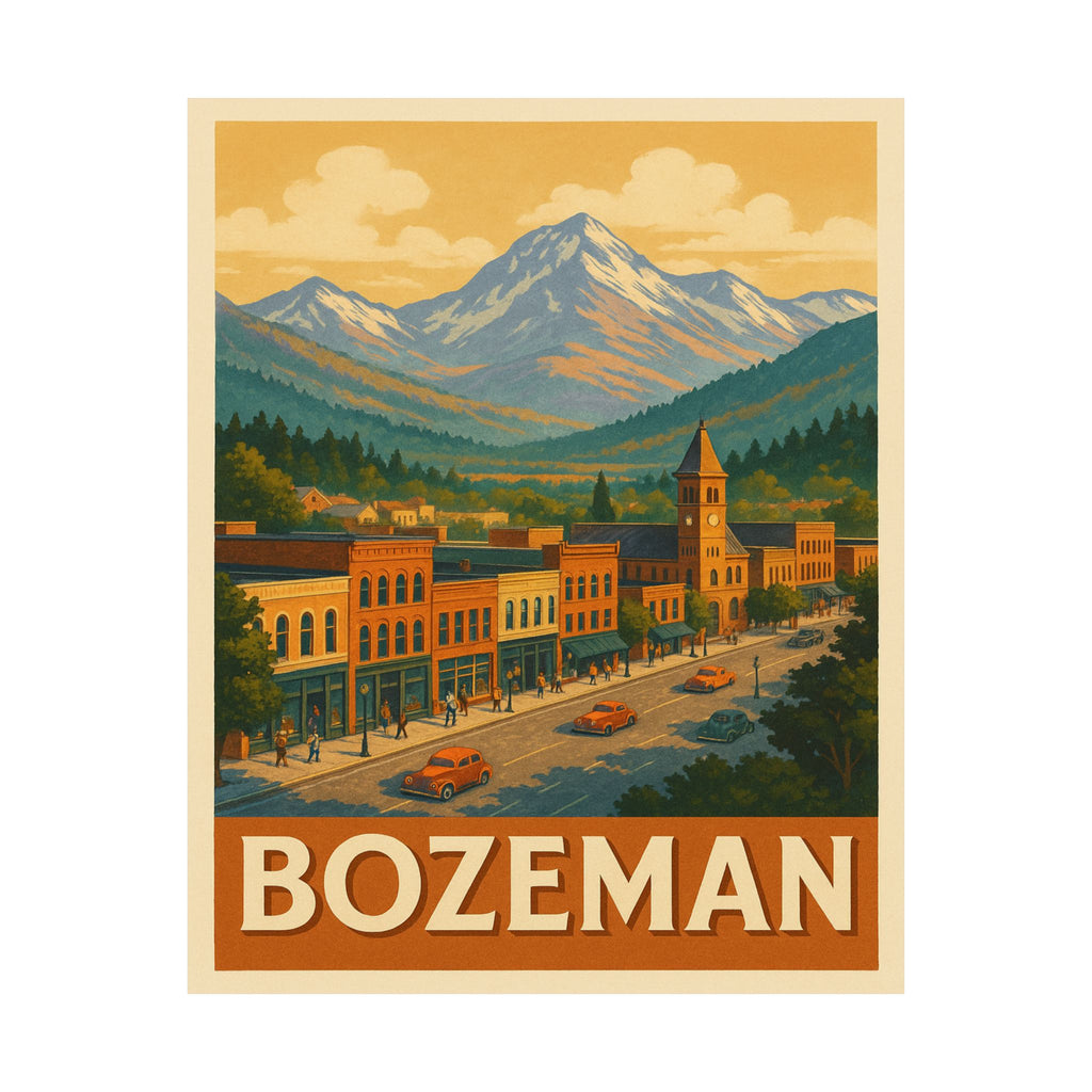 Cityscape Print - Bozeman Montana
