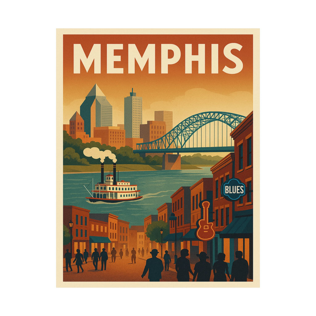 Cityscape Print - Memphis Riverboat