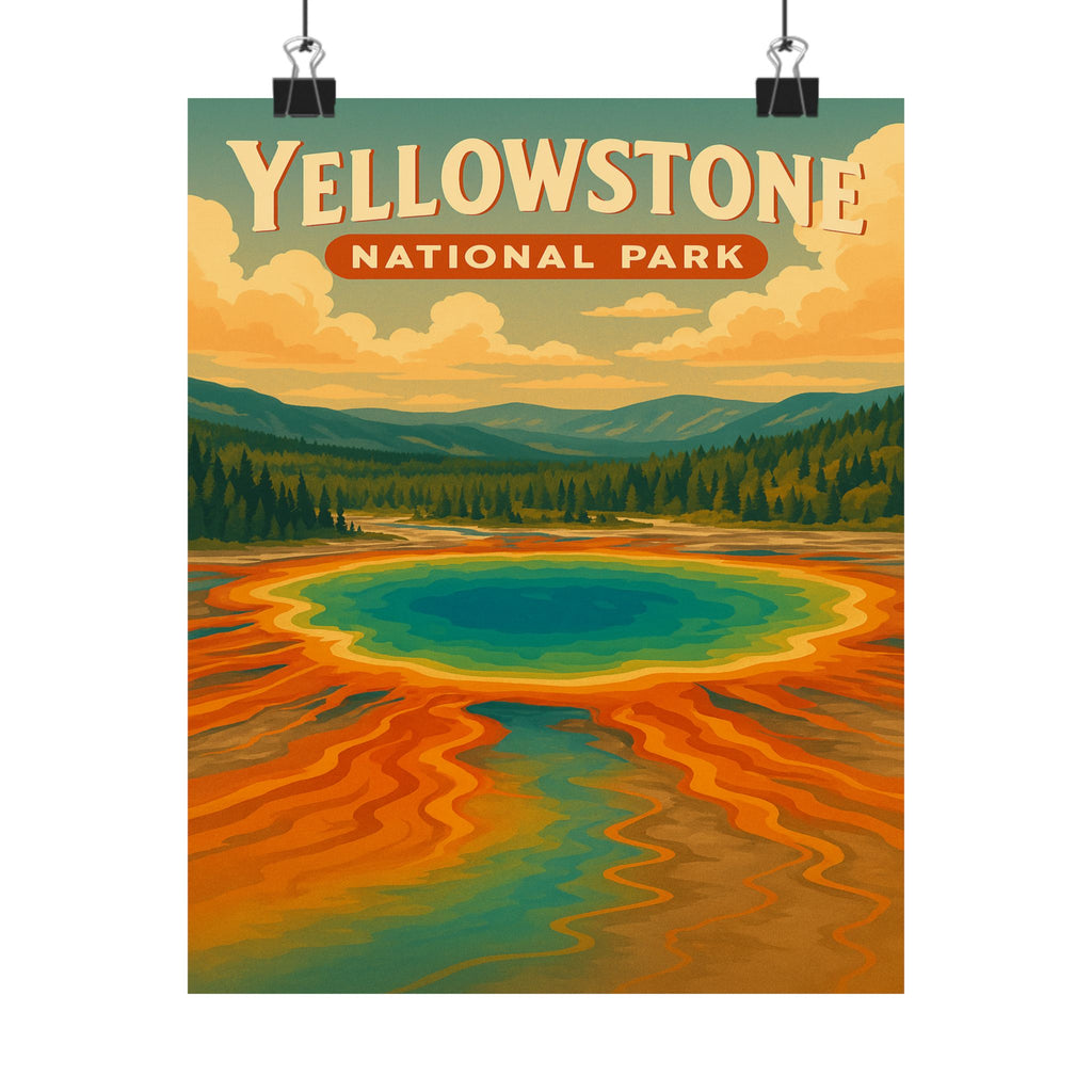 Vertical Print - Yellowstone National Park - Prismatic Lake