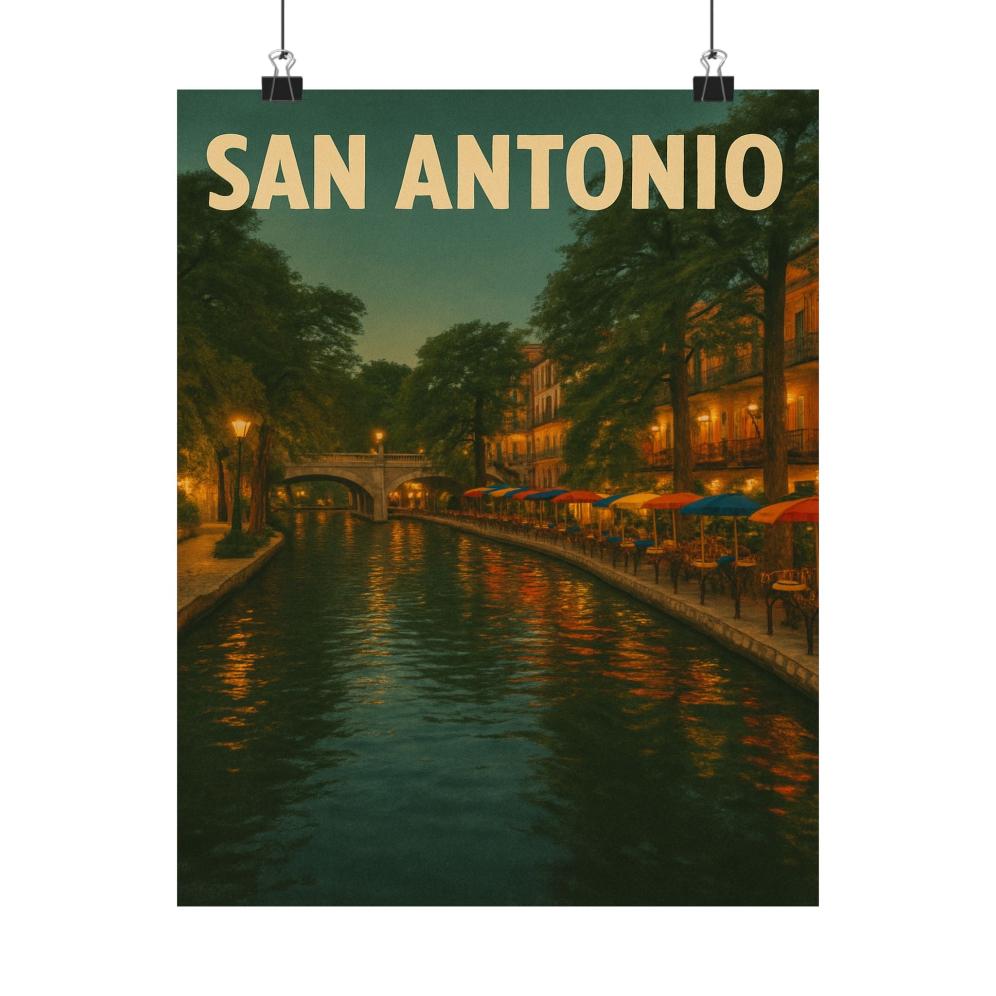 Cityscape Print - San Antonio Riverwalk