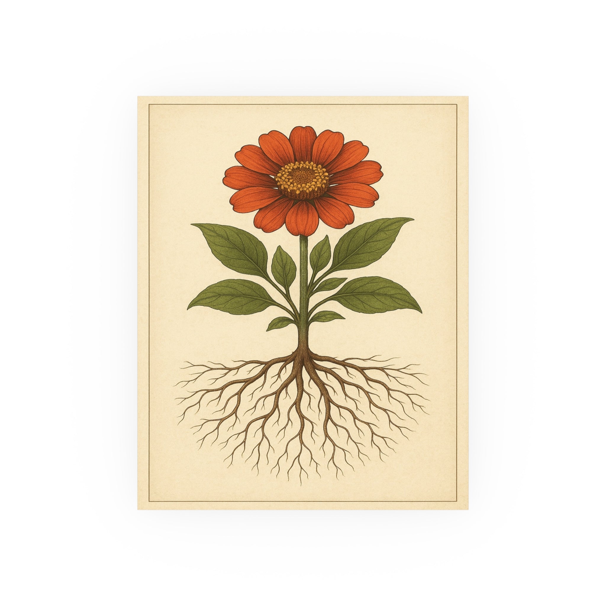 Nature Print - Rooted Flower