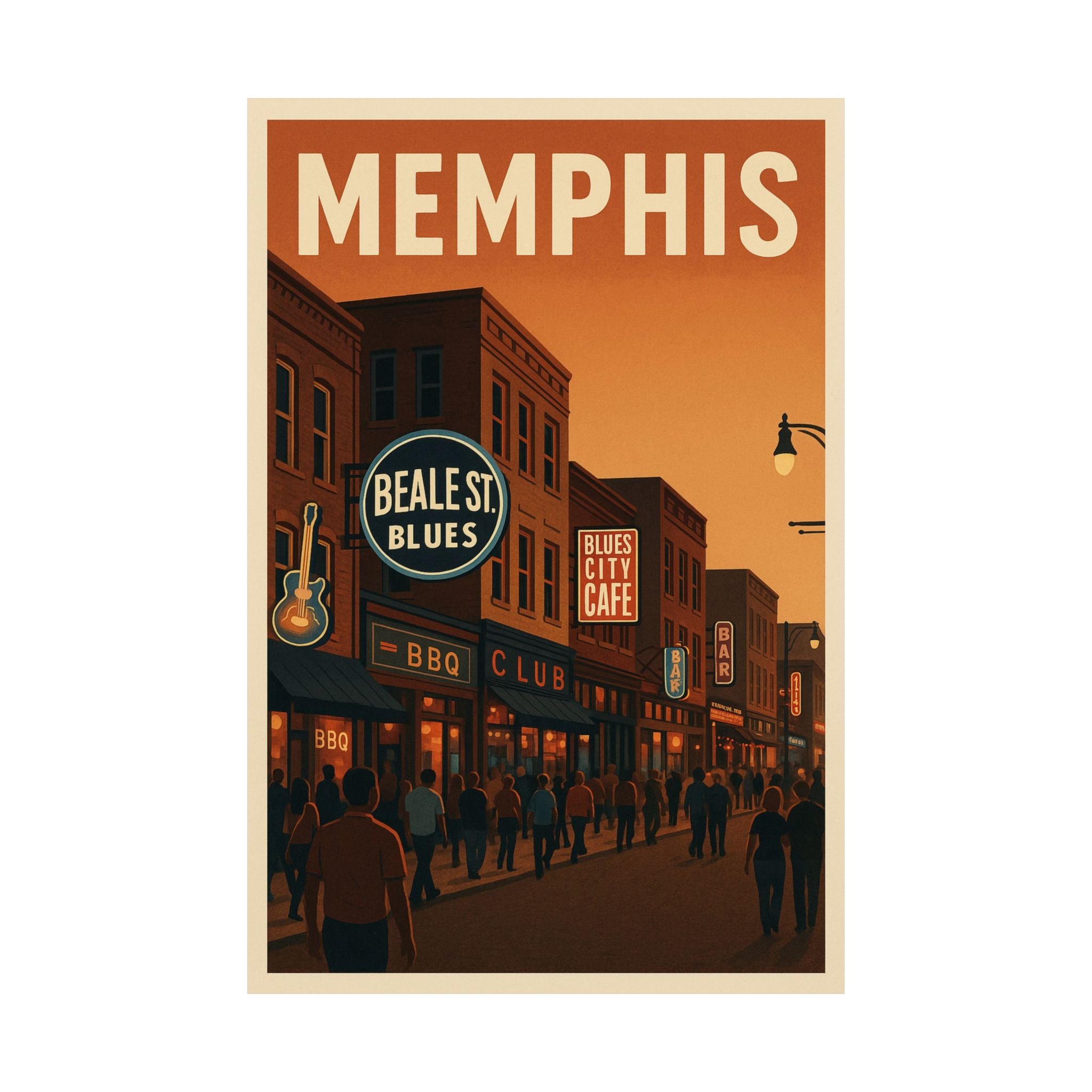 Cityscape Print - Memphis Beale Street