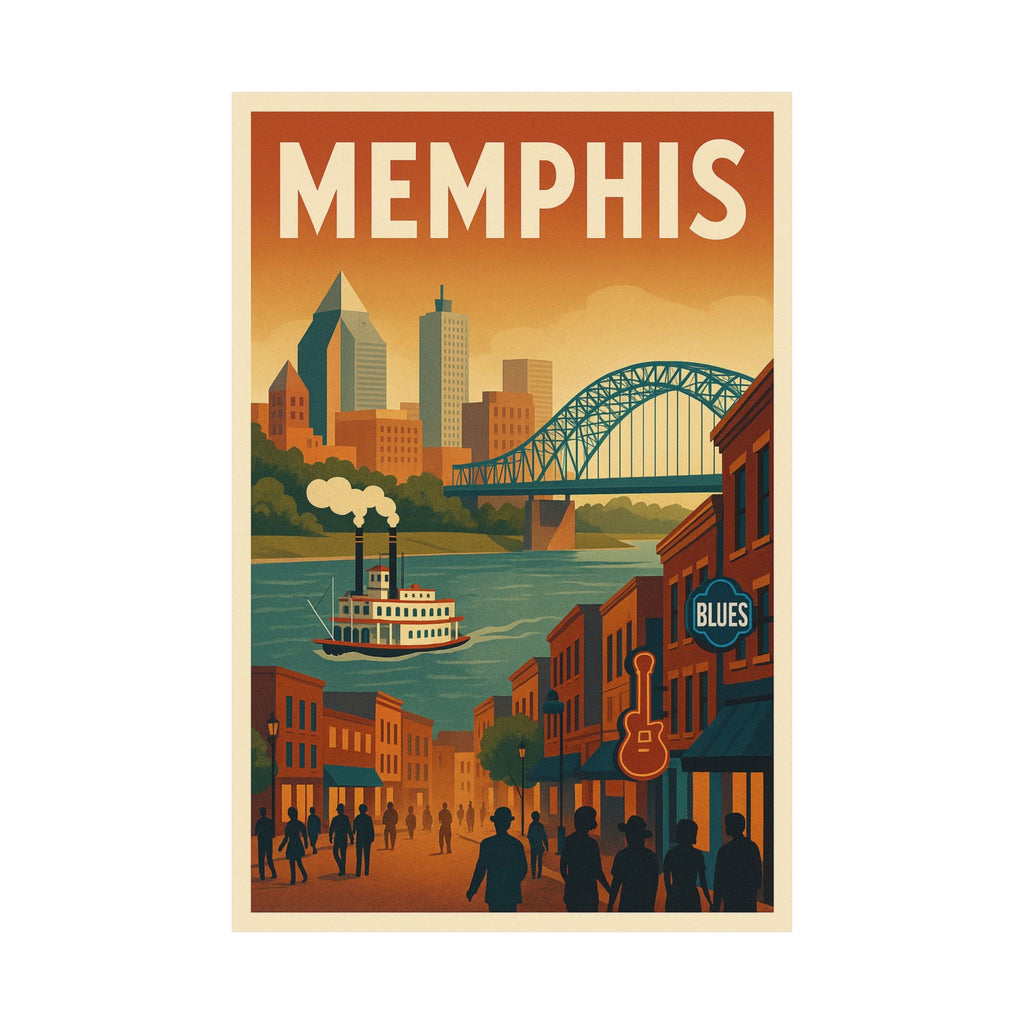 Cityscape Print - Memphis Riverboat