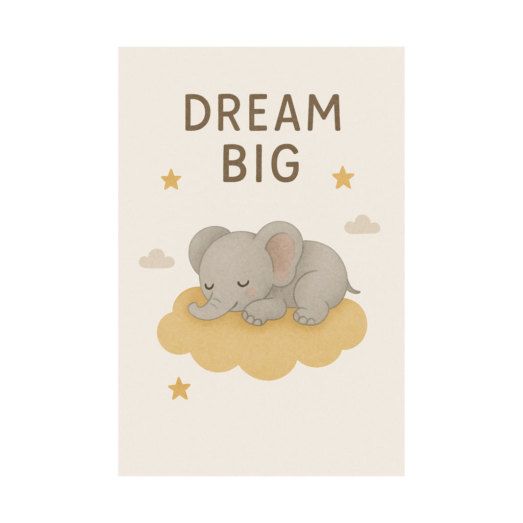 Children’s Print - Dream Big Baby Elephant