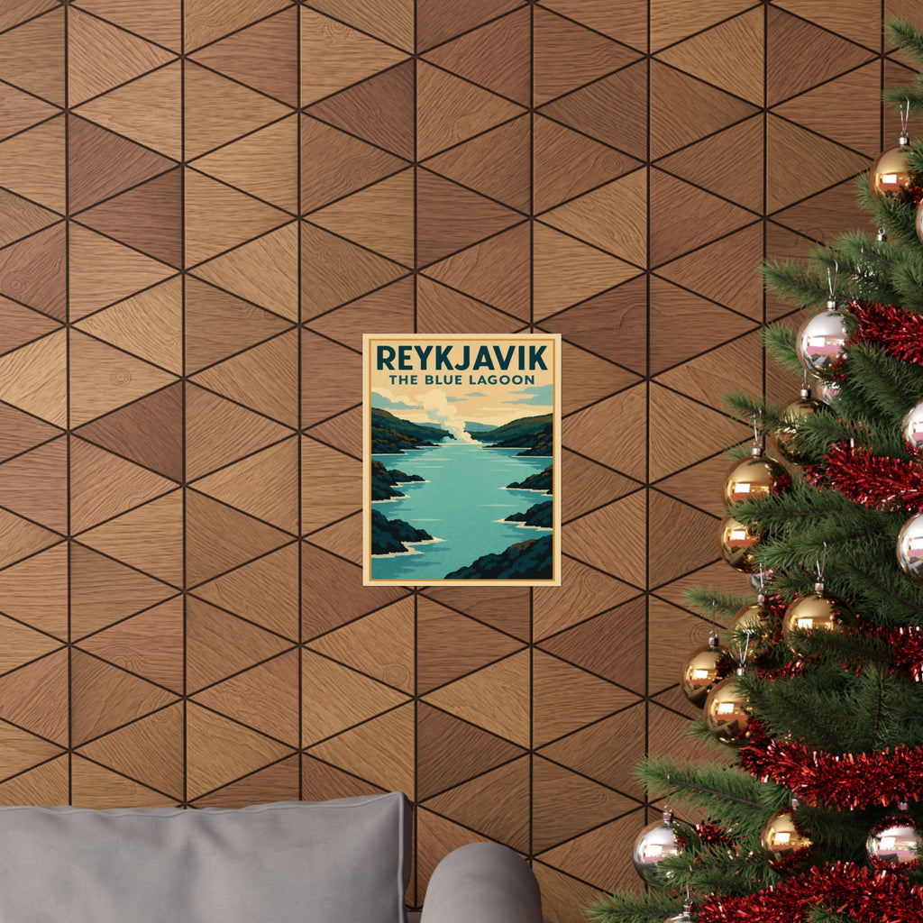 Cityscape Print - Reykjavik Blue Lagoon