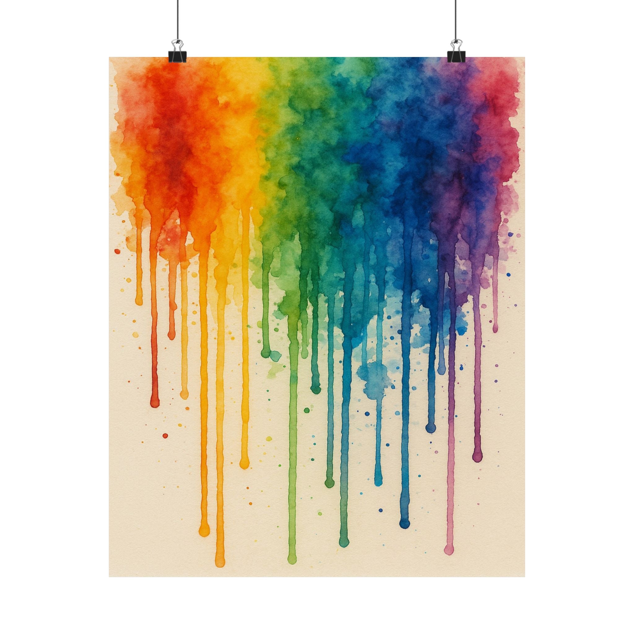 Abstract Print - Rainbow Drip 1