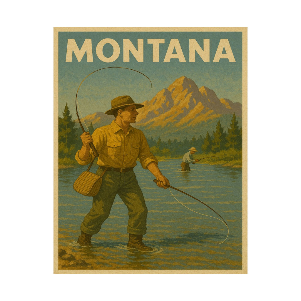 Cityscape Print - Montana Fisherman