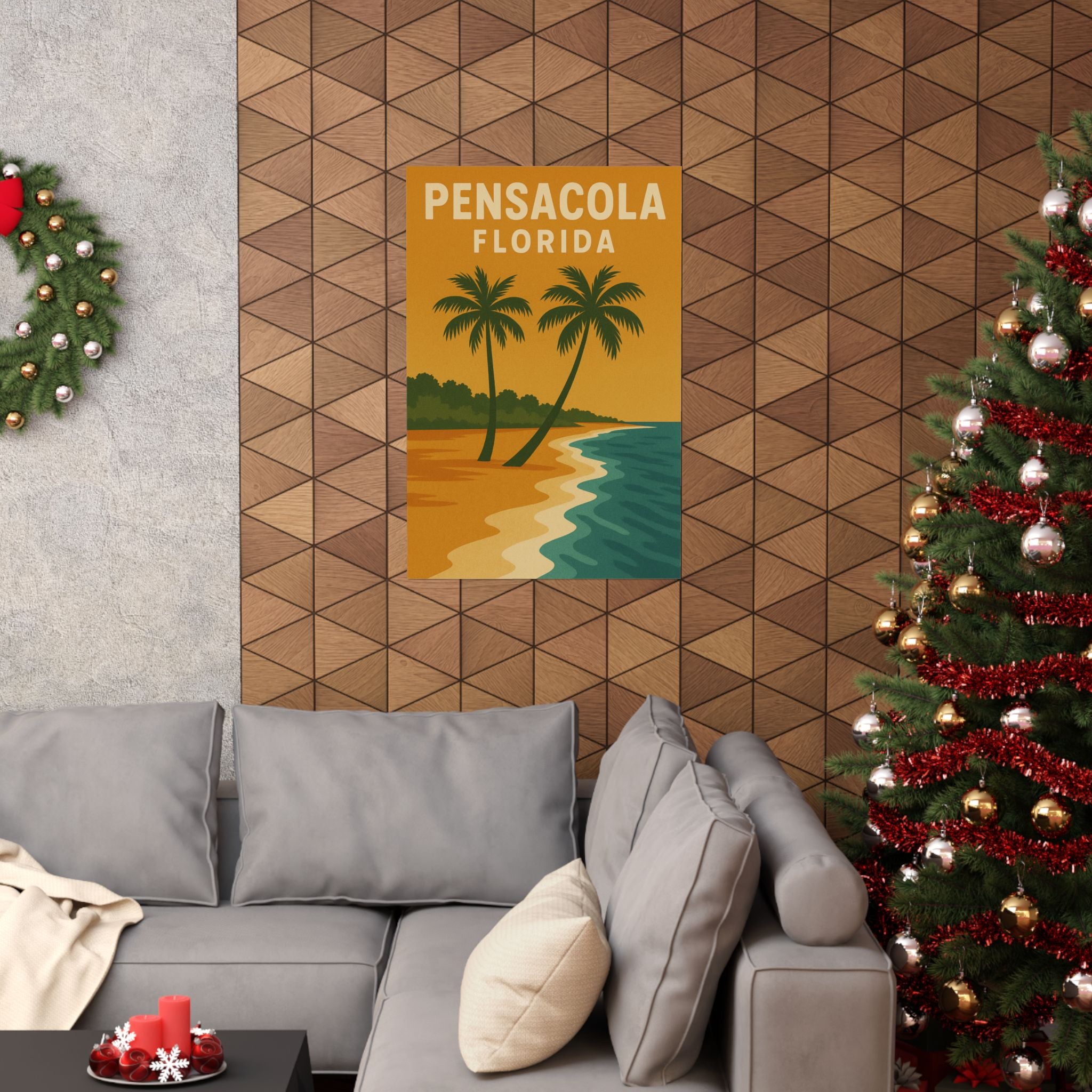 Cityscape Print - Pensacola Florida