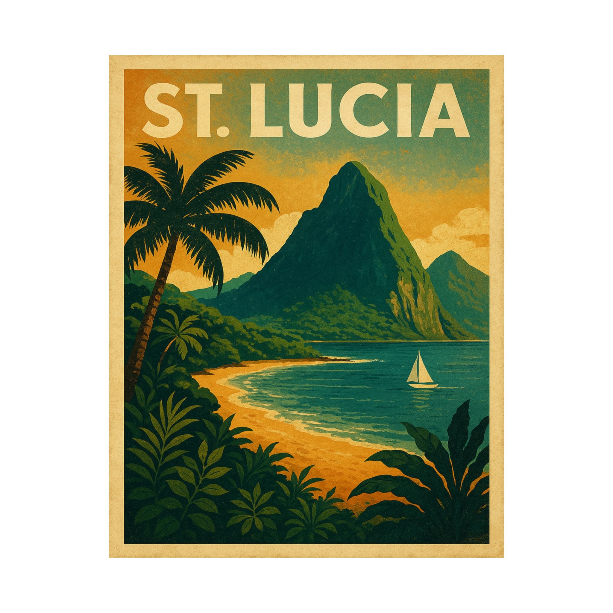 Cityscape Print - St. Lucia