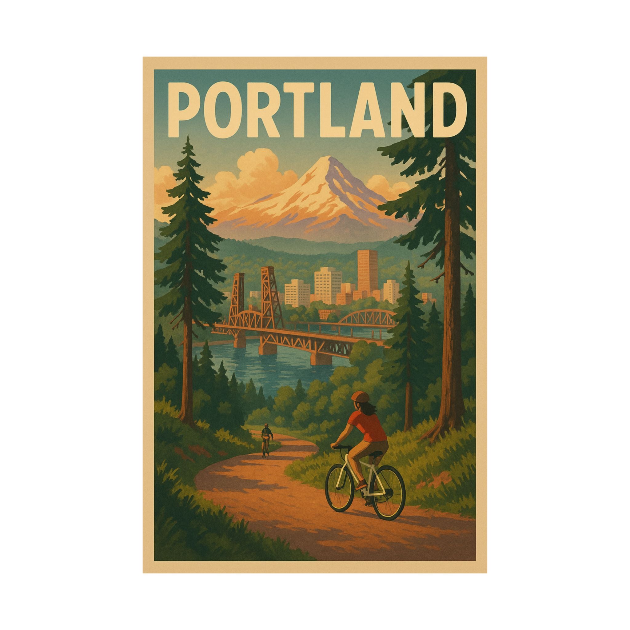 Cityscape Print - Portland Oregon