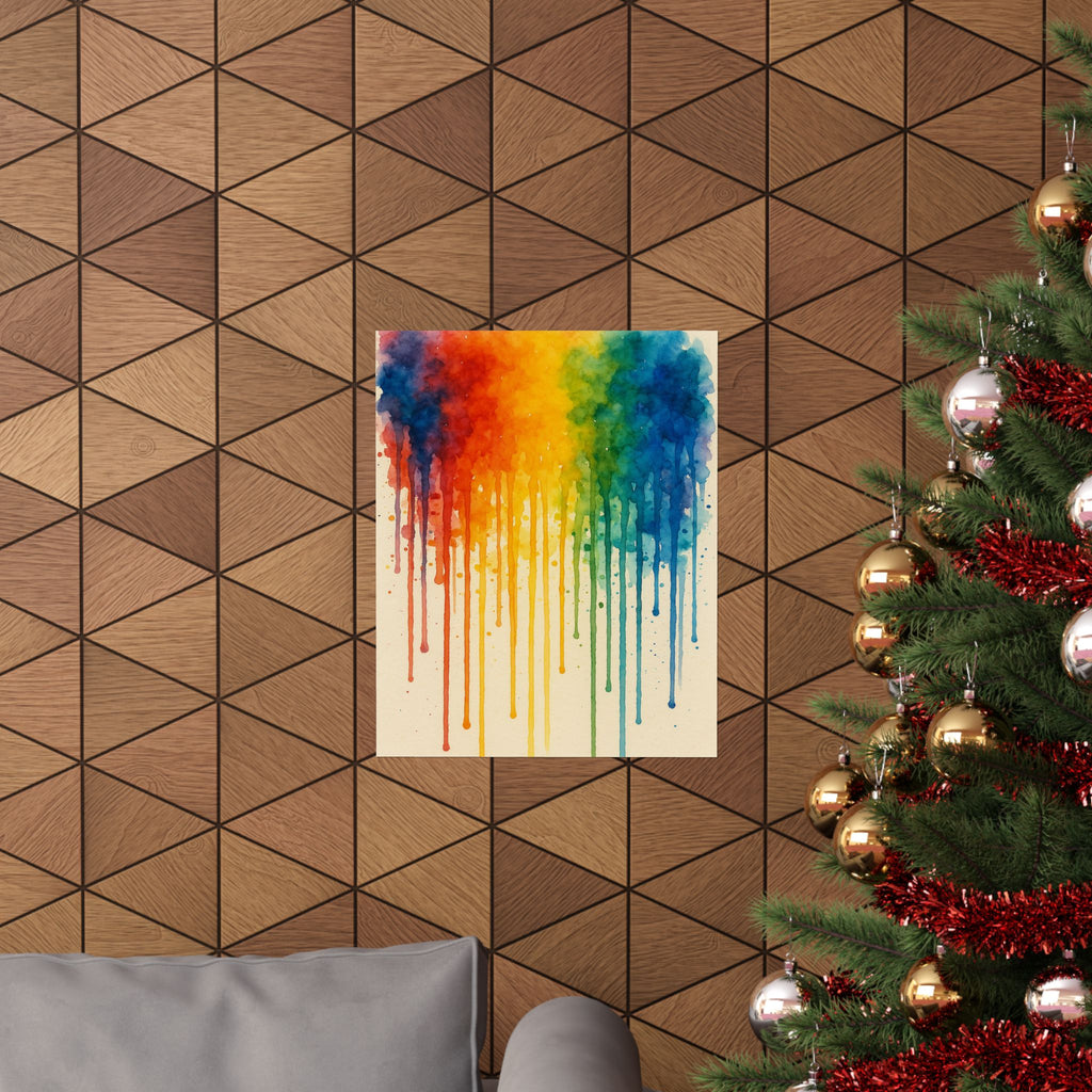 Abstract Print - Rainbow Drip 2