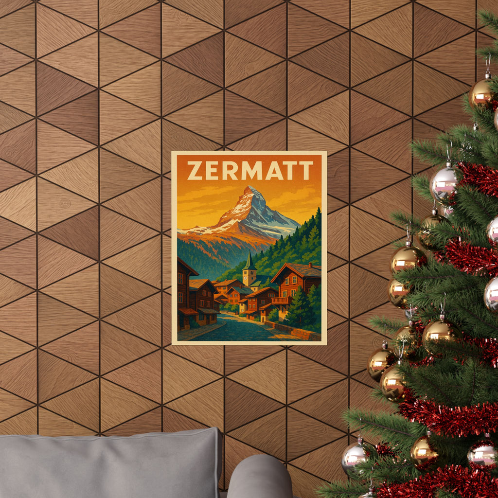 Cityscape Print - Zermatt Matterhorn