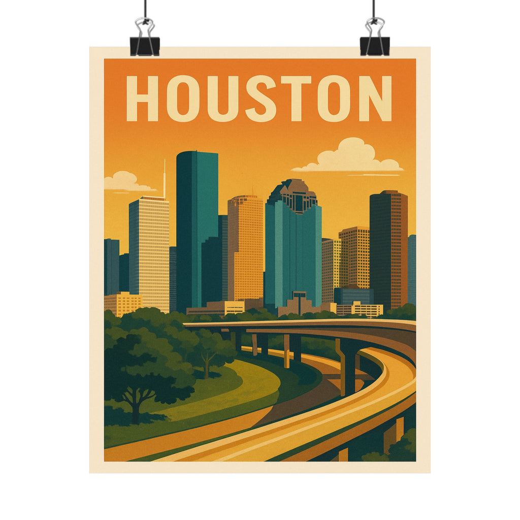 Cityscape Print - Houston Texas