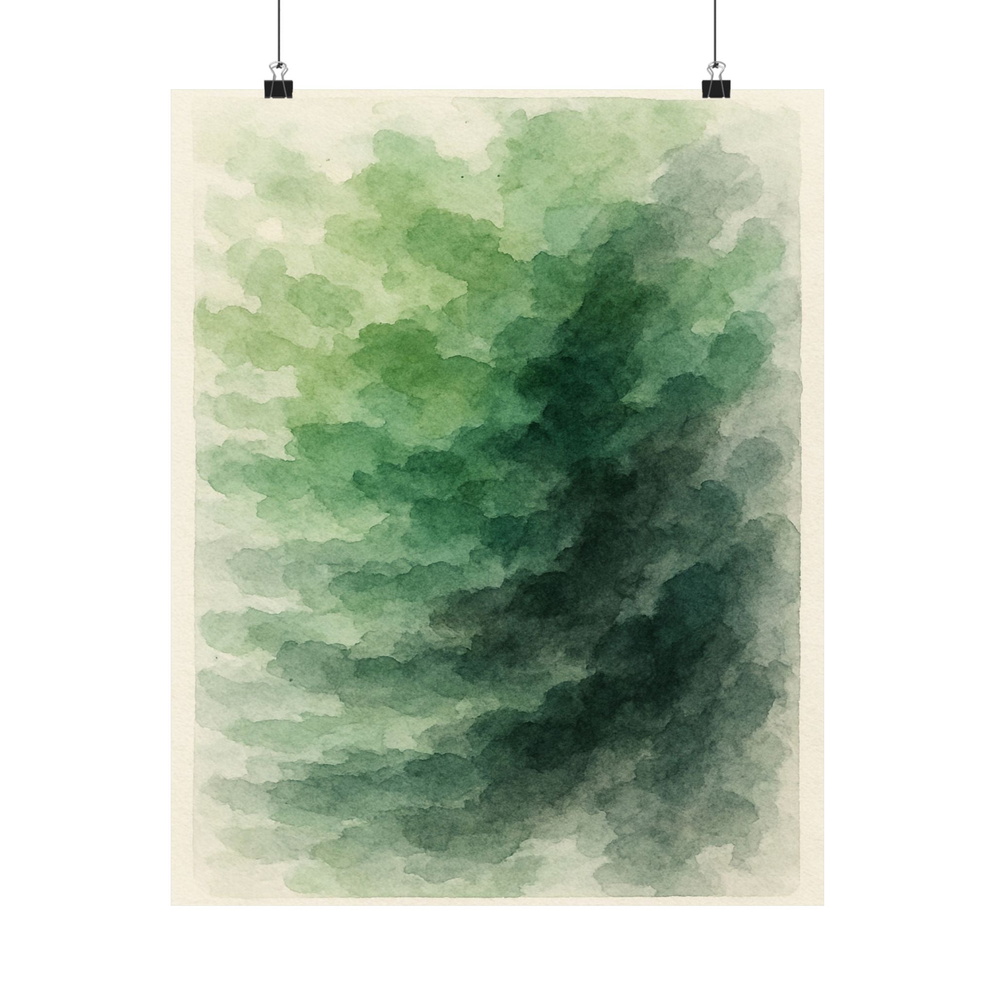 Abstract Art - Green Watercolor 3