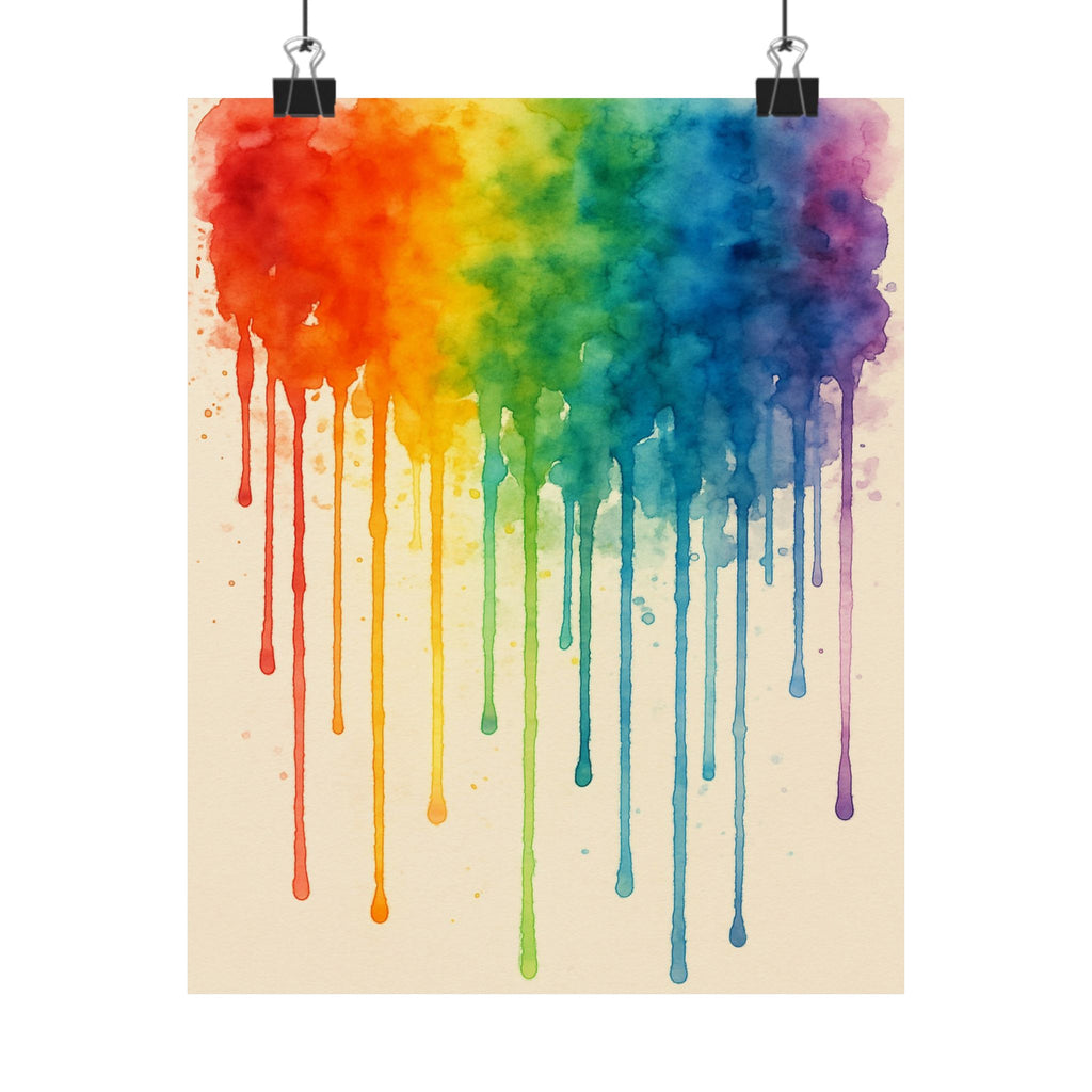 Abstract Print - Rainbow Drip 3