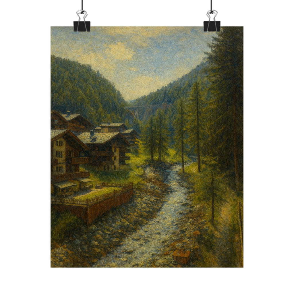 Nature Print - Zermatt Mountainside