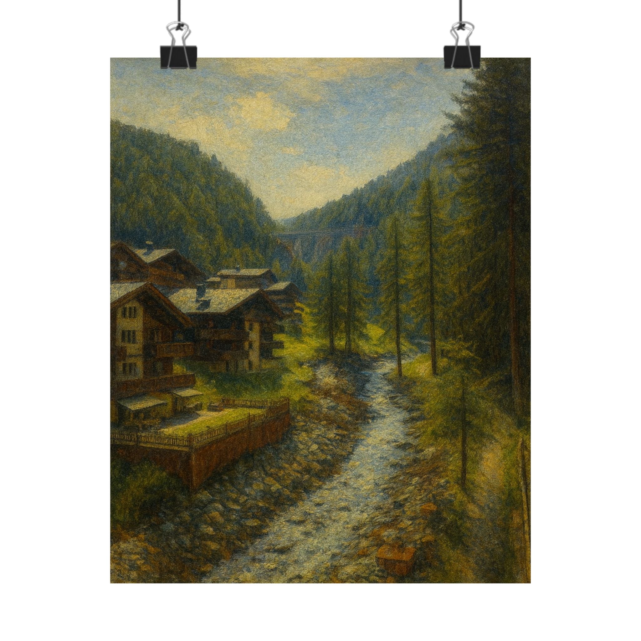 Nature Print - Zermatt Mountainside