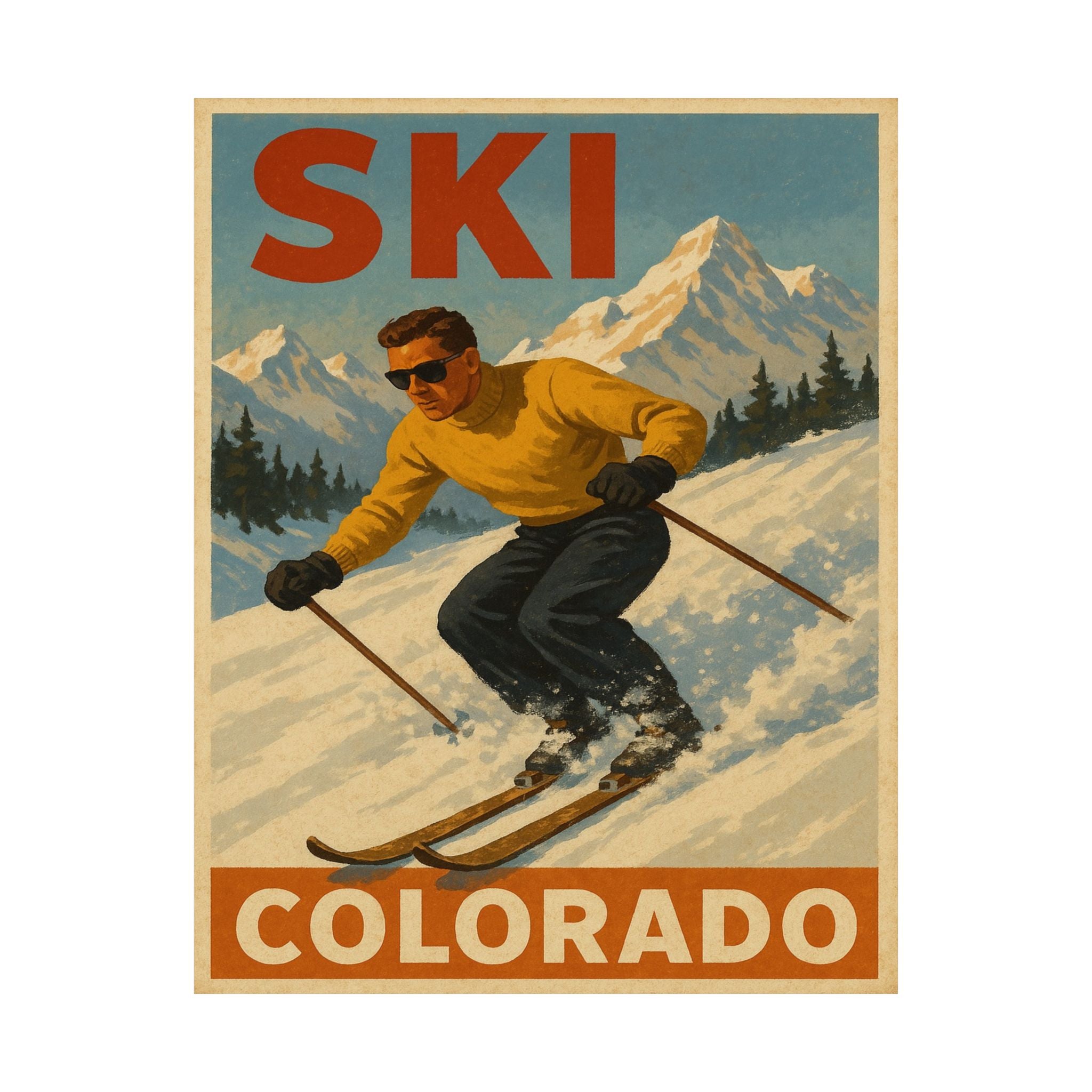Cityscape Print - Ski Colorado