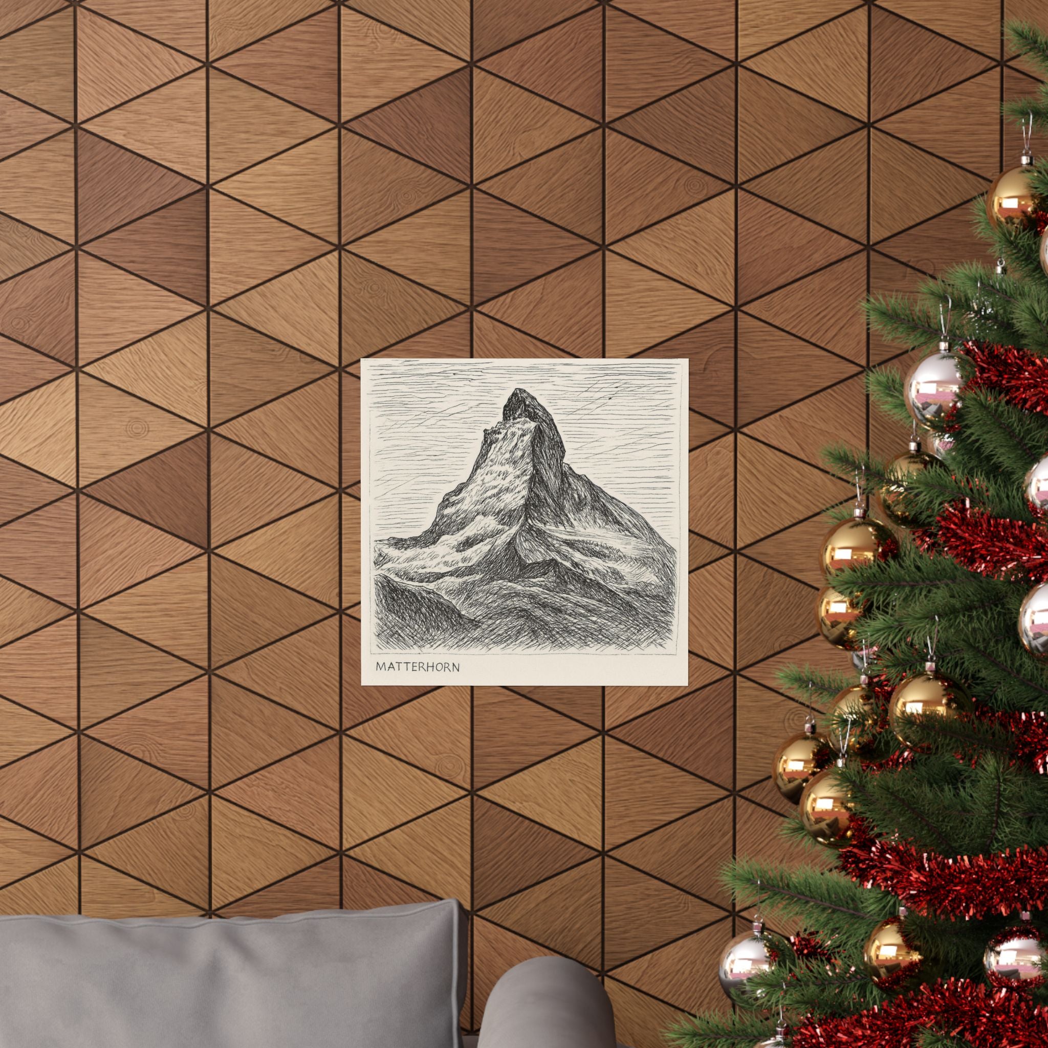Nature Print - Matterhorn Sketch