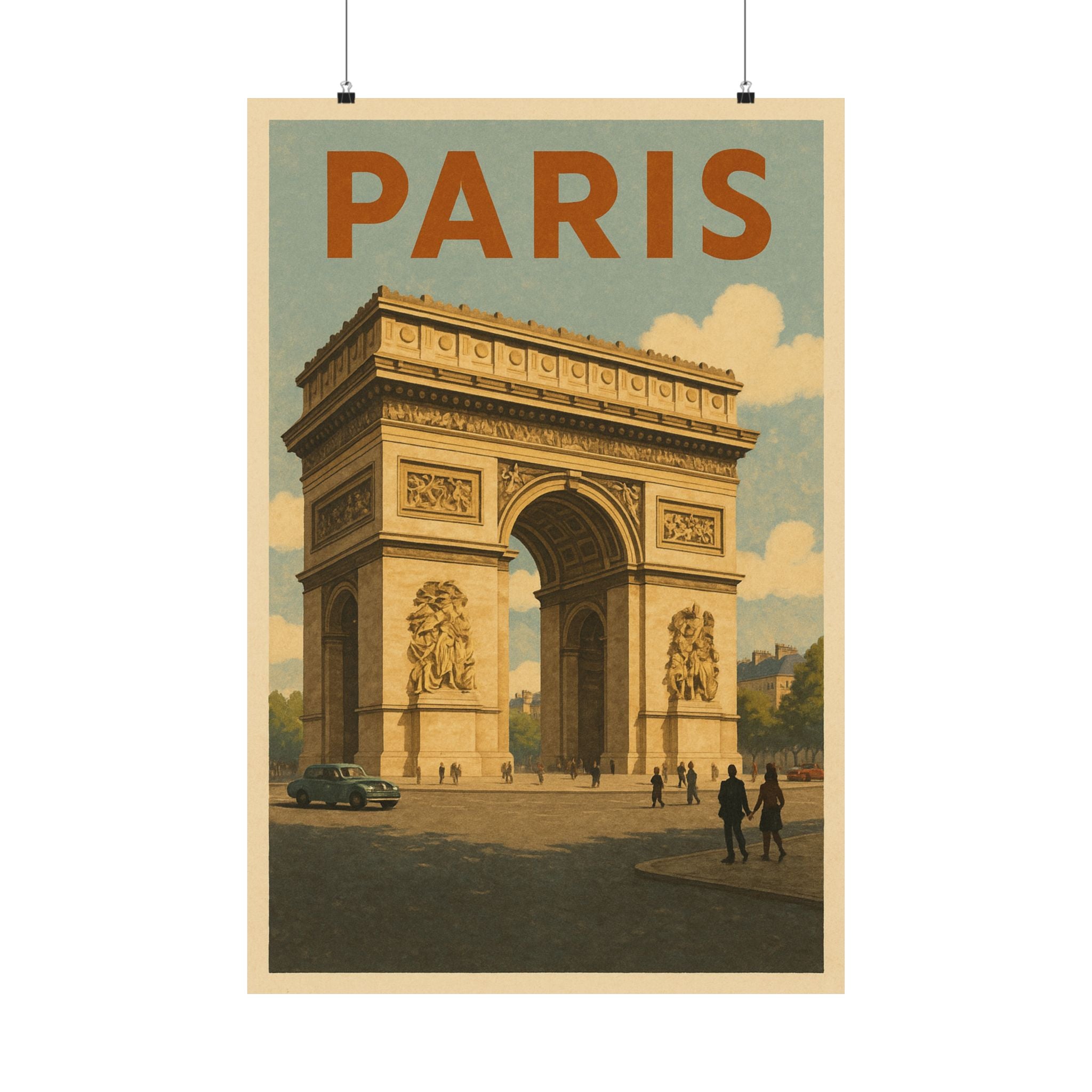 Cityscape Print - Paris Arc De Triumph