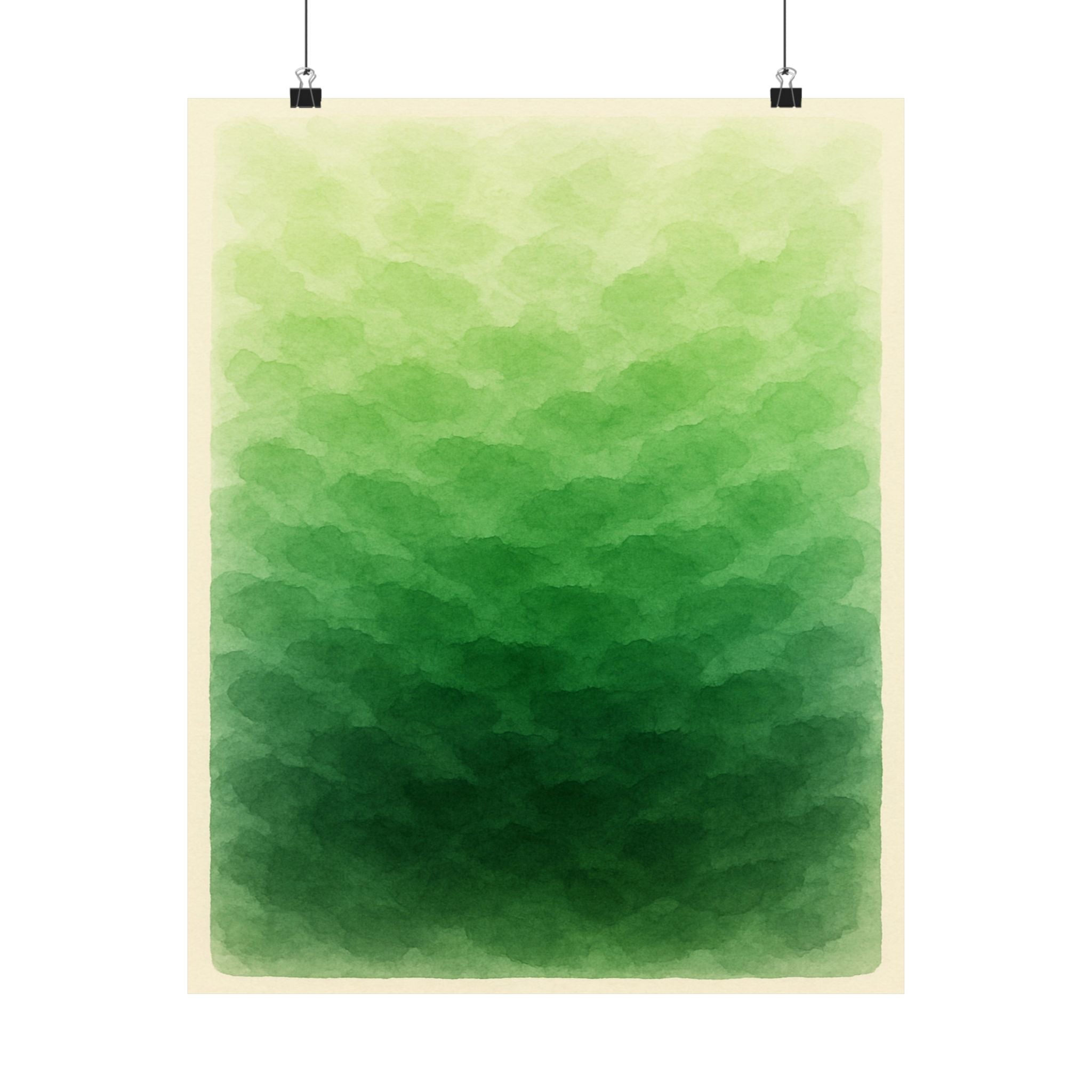 Abstract Print - Green Watercolor 2