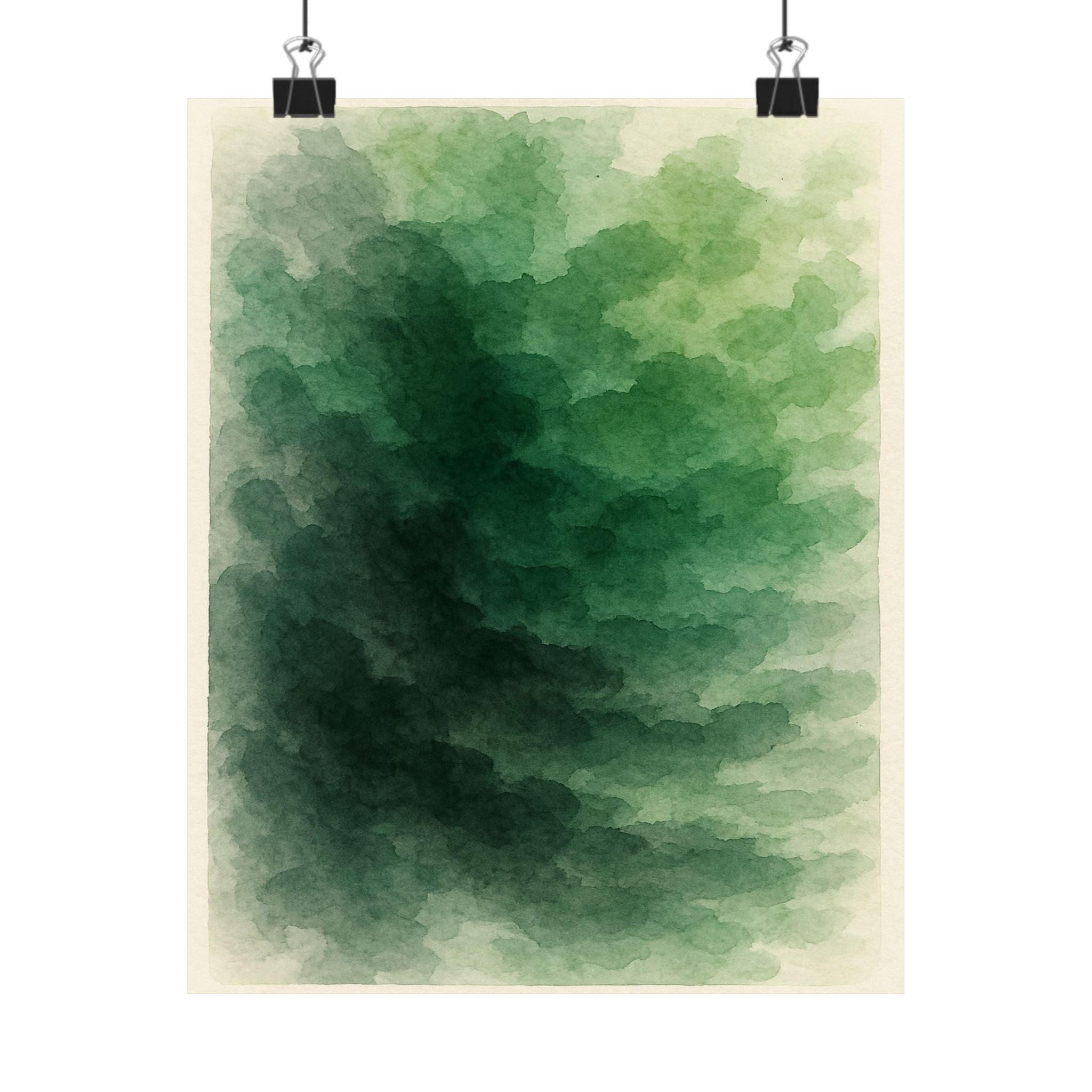 Abstract Art - Green Watercolor 1