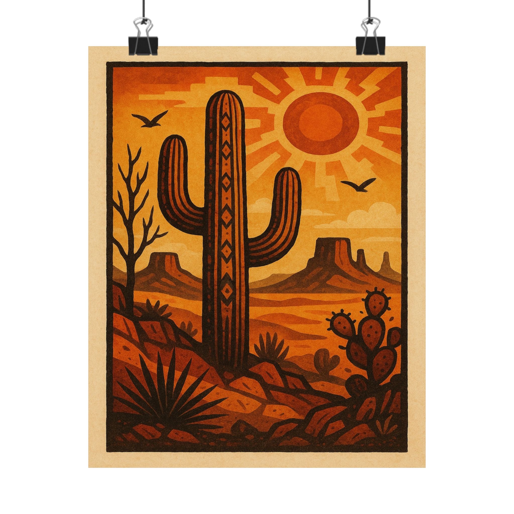 Nature Print - Desert Cactus