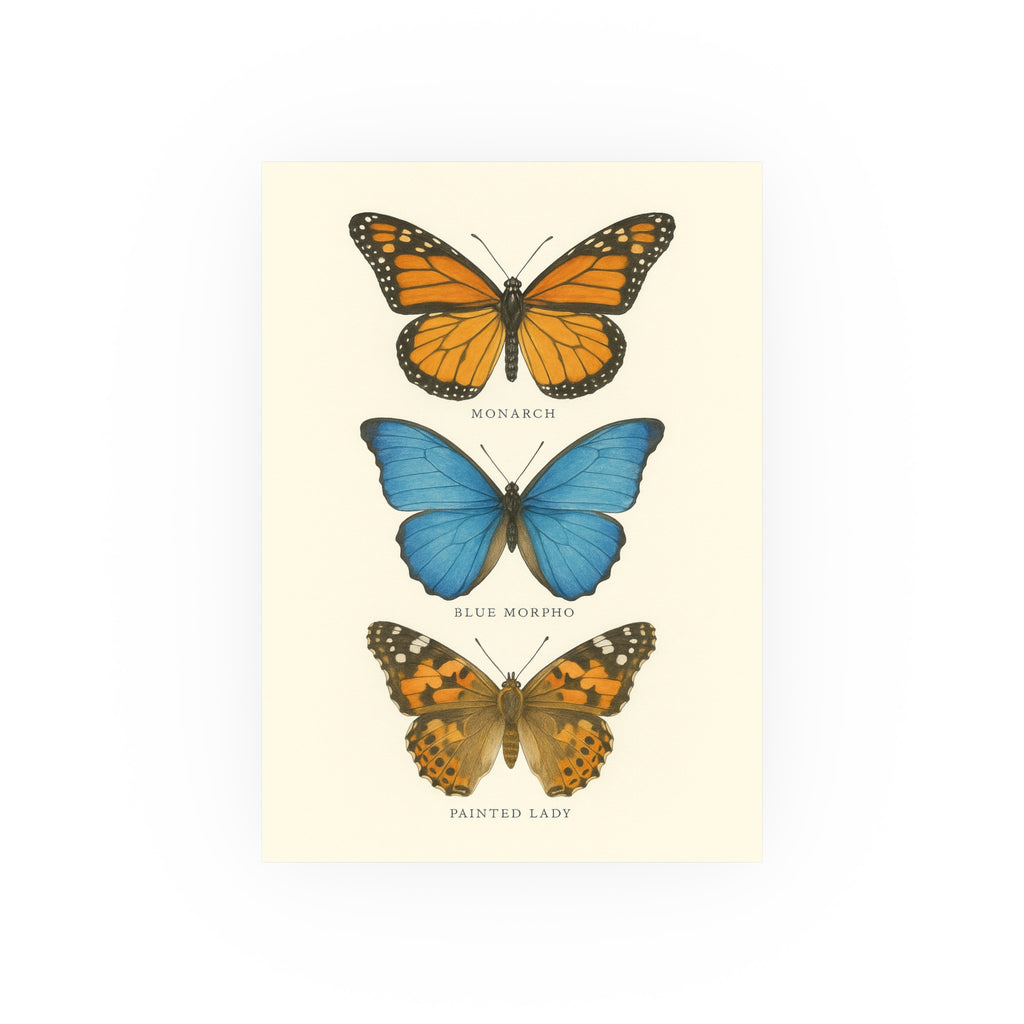 Wildlife Print - Colorful Butterflies