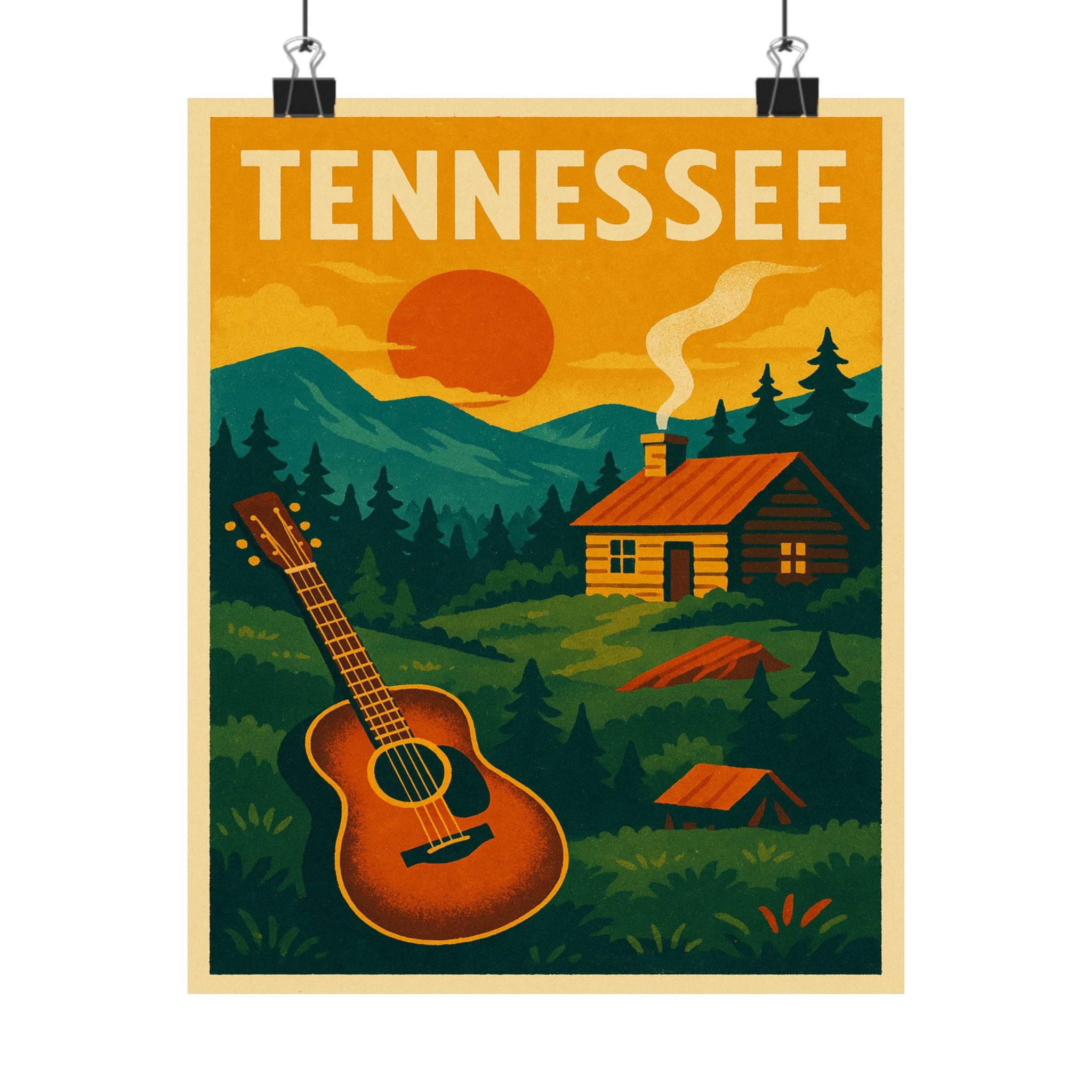 Cityscape Print - Tennessee Hillside