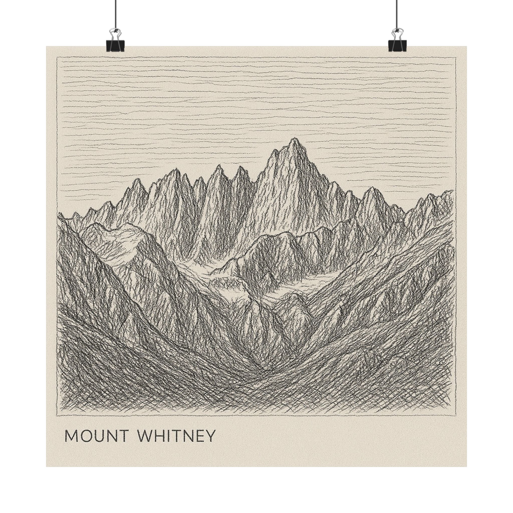 Nature Print - Mount Whitney Sketch