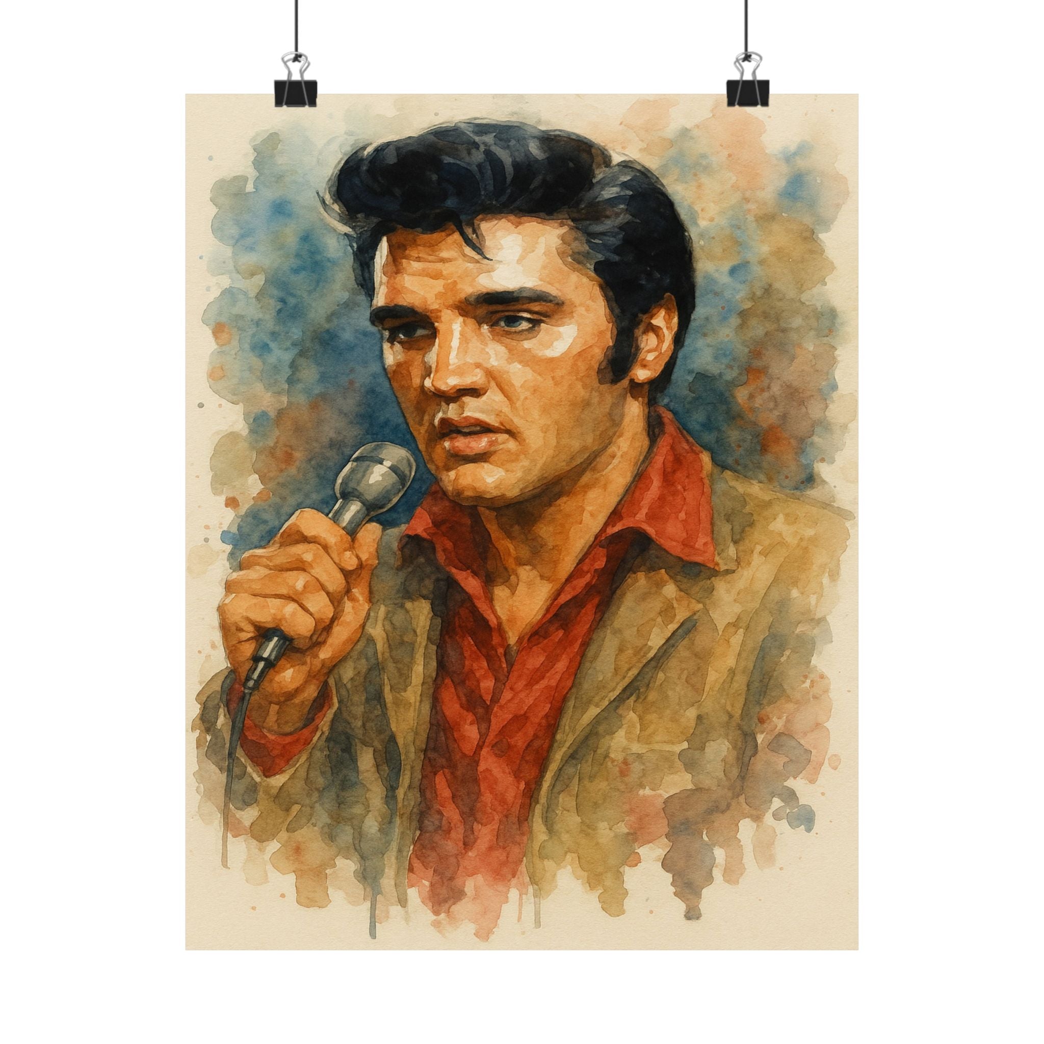 Famous Prints - Elvis Singing