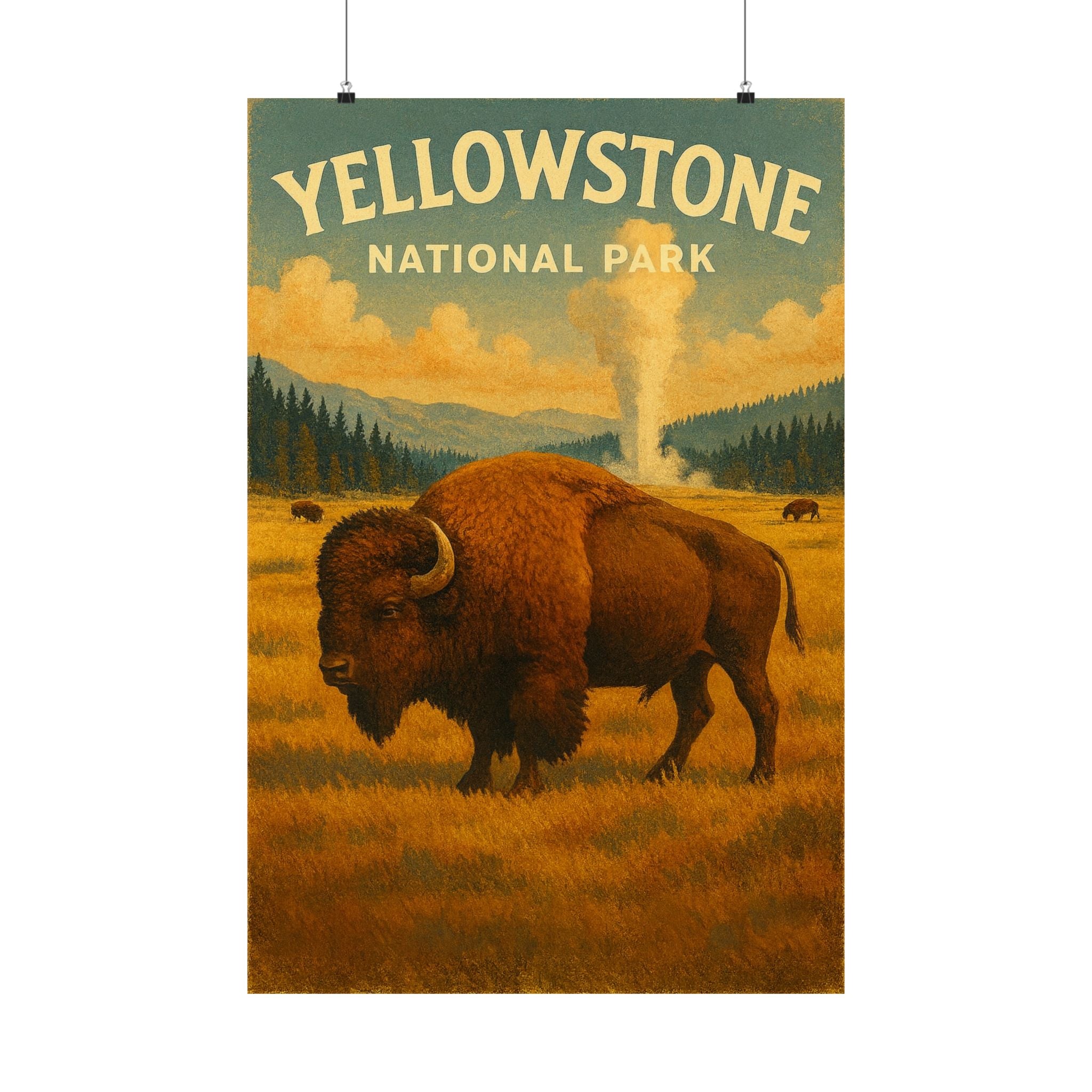 Vertical Print - Yellowstone National Park Bison