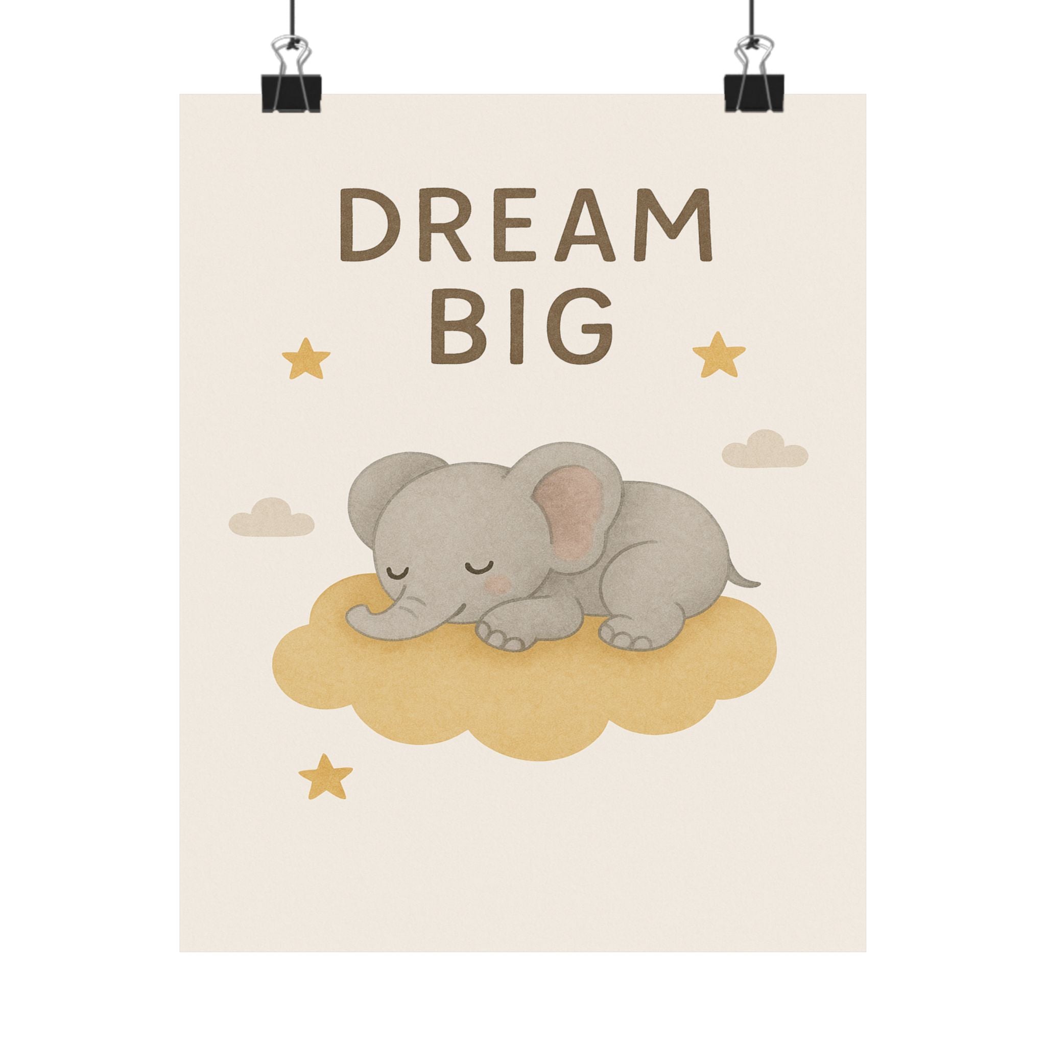 Children’s Print - Dream Big Baby Elephant