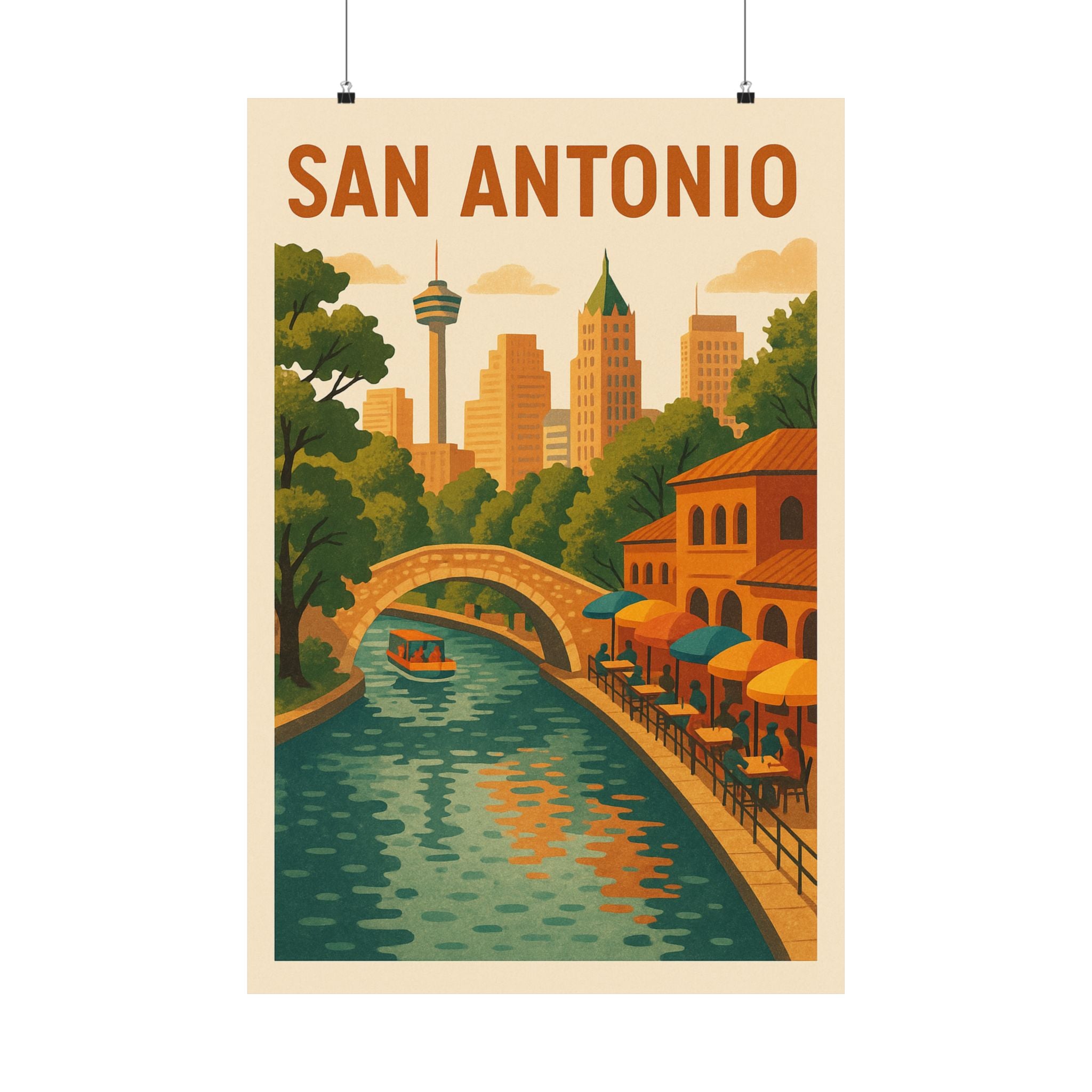 Cityscape Print - San Antonio