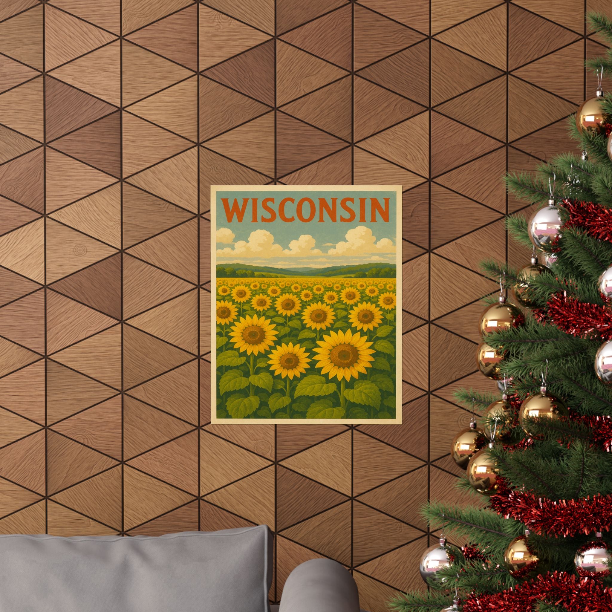 Cityscape Print - Wisconsin Sunflowers