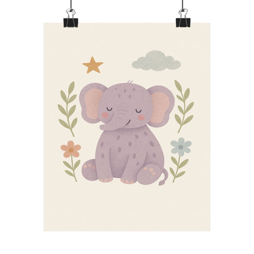 Children’s Print - Purple Elephant