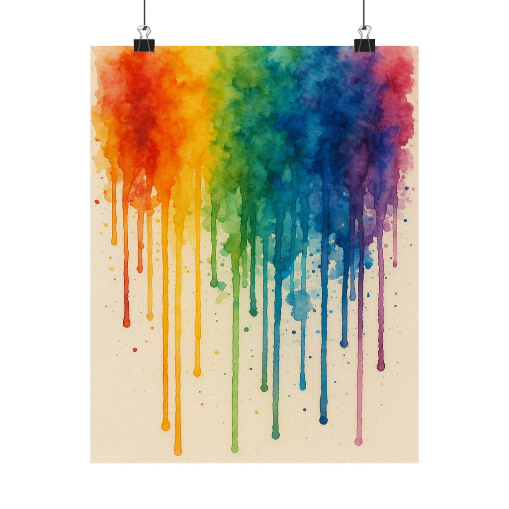 Abstract Print - Rainbow Drip 1