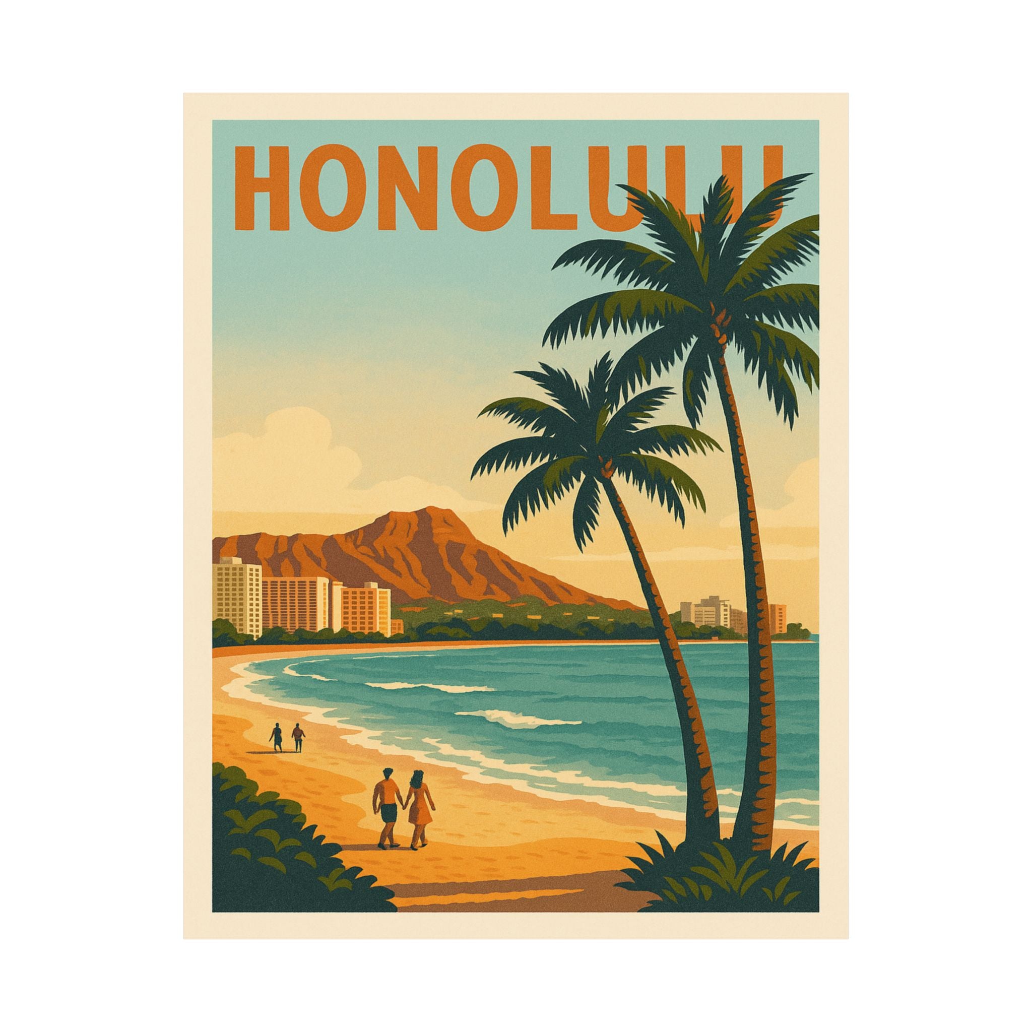 Cityscape Print - Honolulu