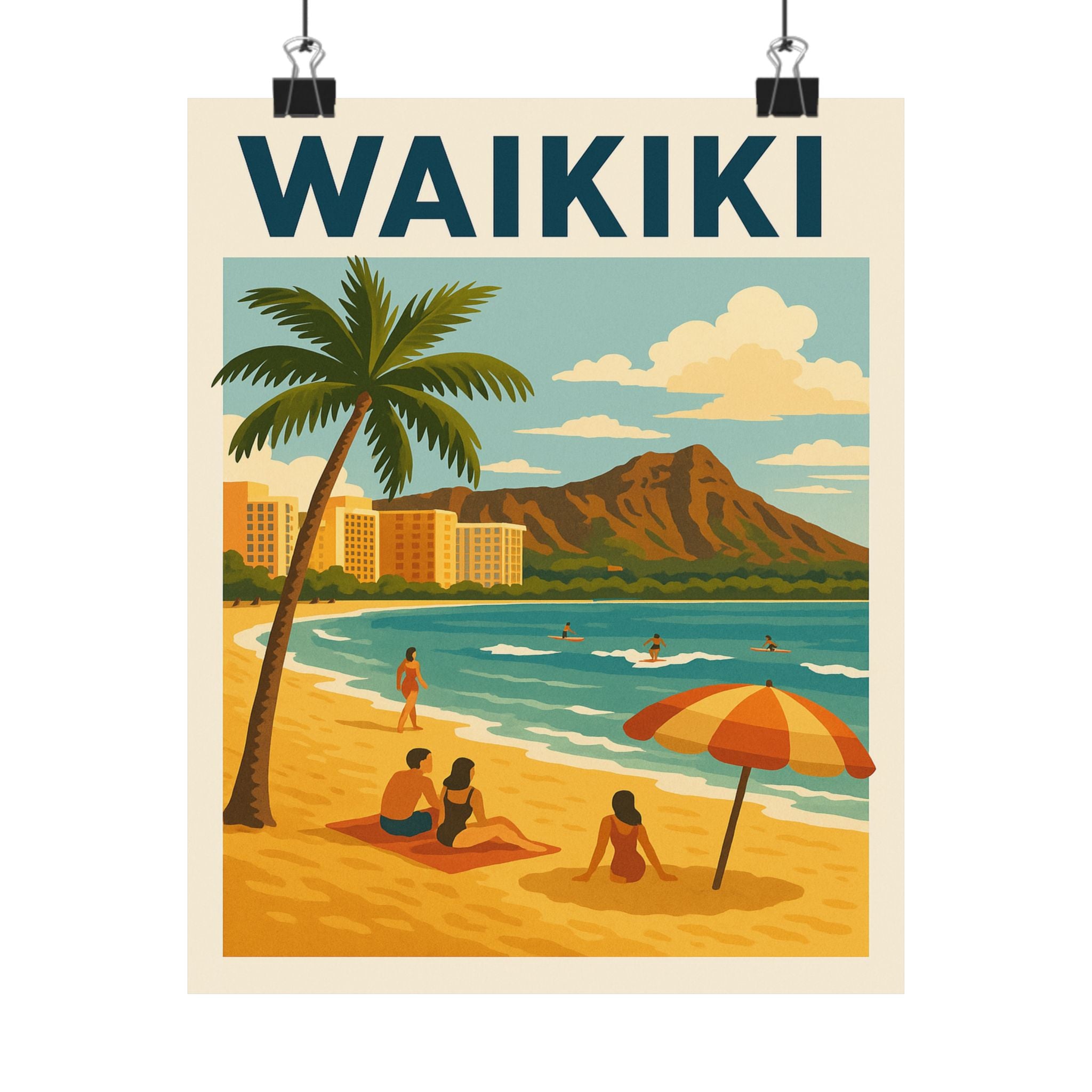 Cityscape Print - Waikiki Beach